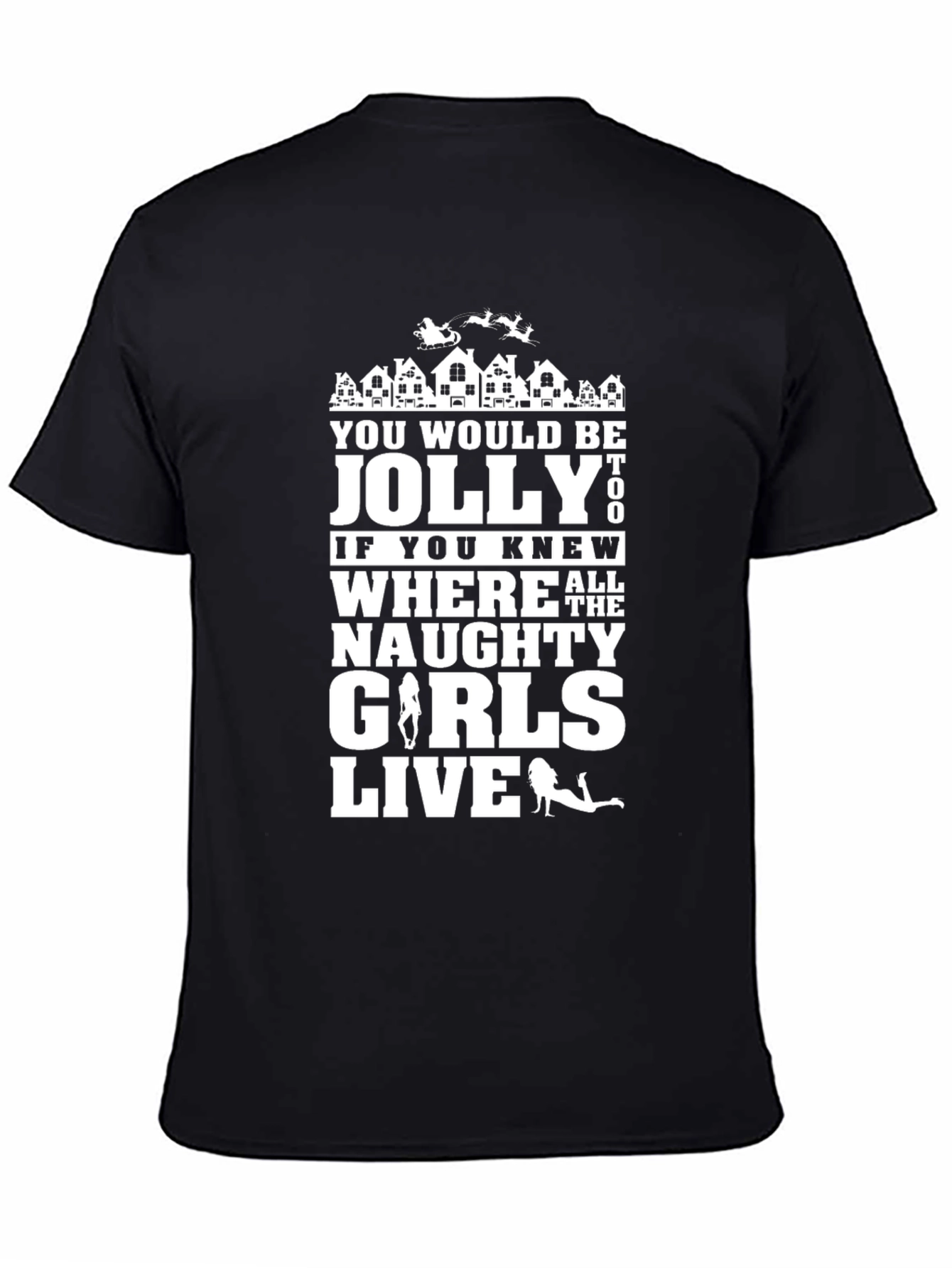 Black Jolly Naughty Girls T-Shirt view 4