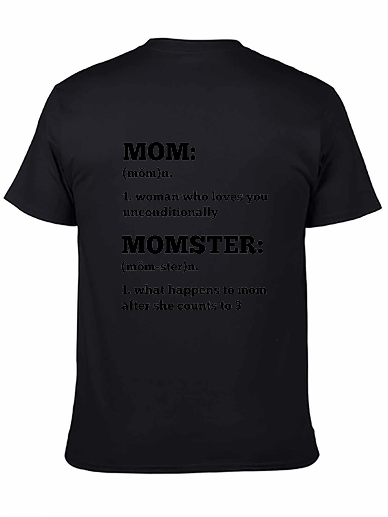 Black Momster Definition T-Shirt Funny Mom Gift view 4