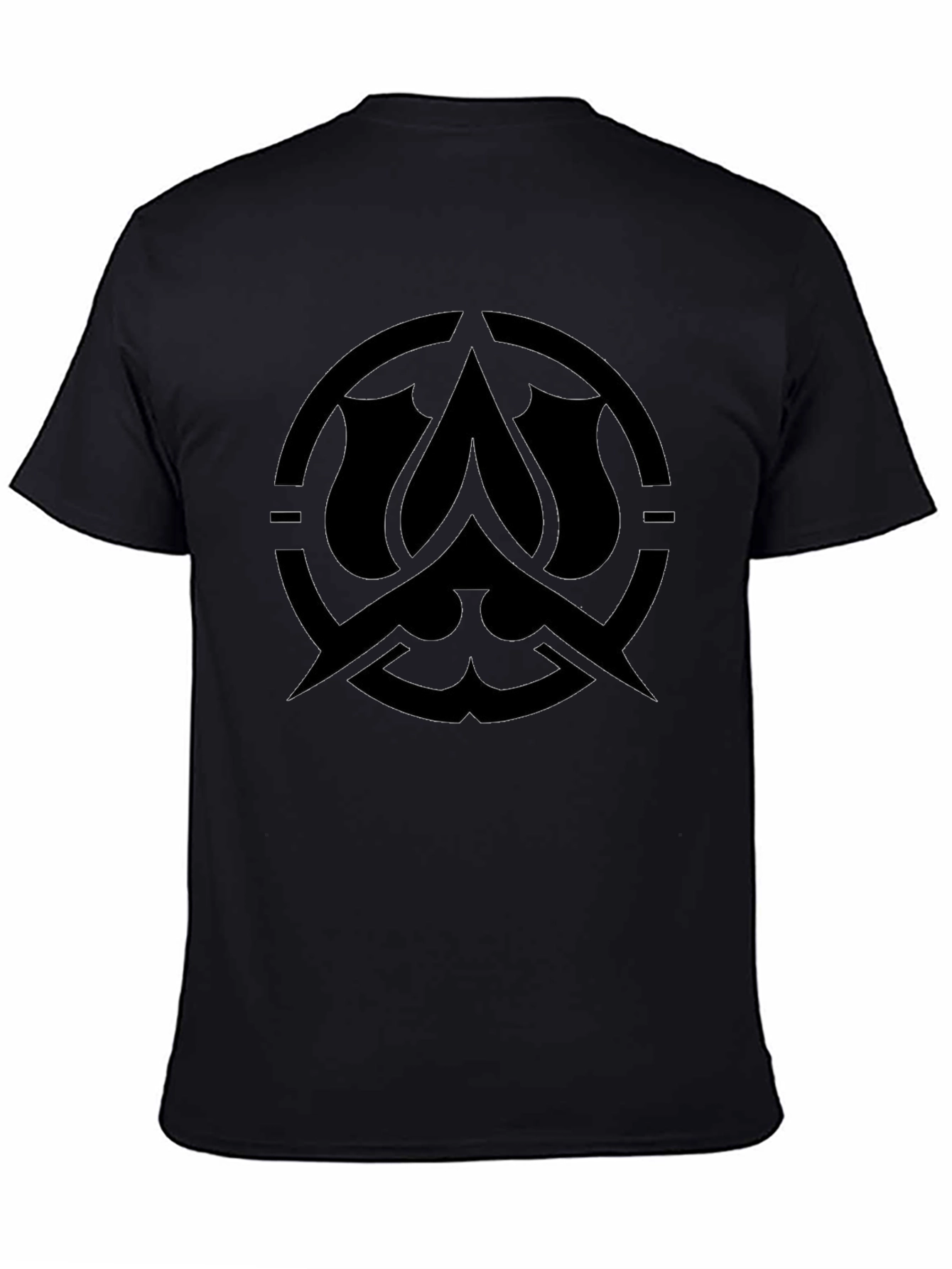 Black Black Graphic Tee - Bold Symbol Design view 4