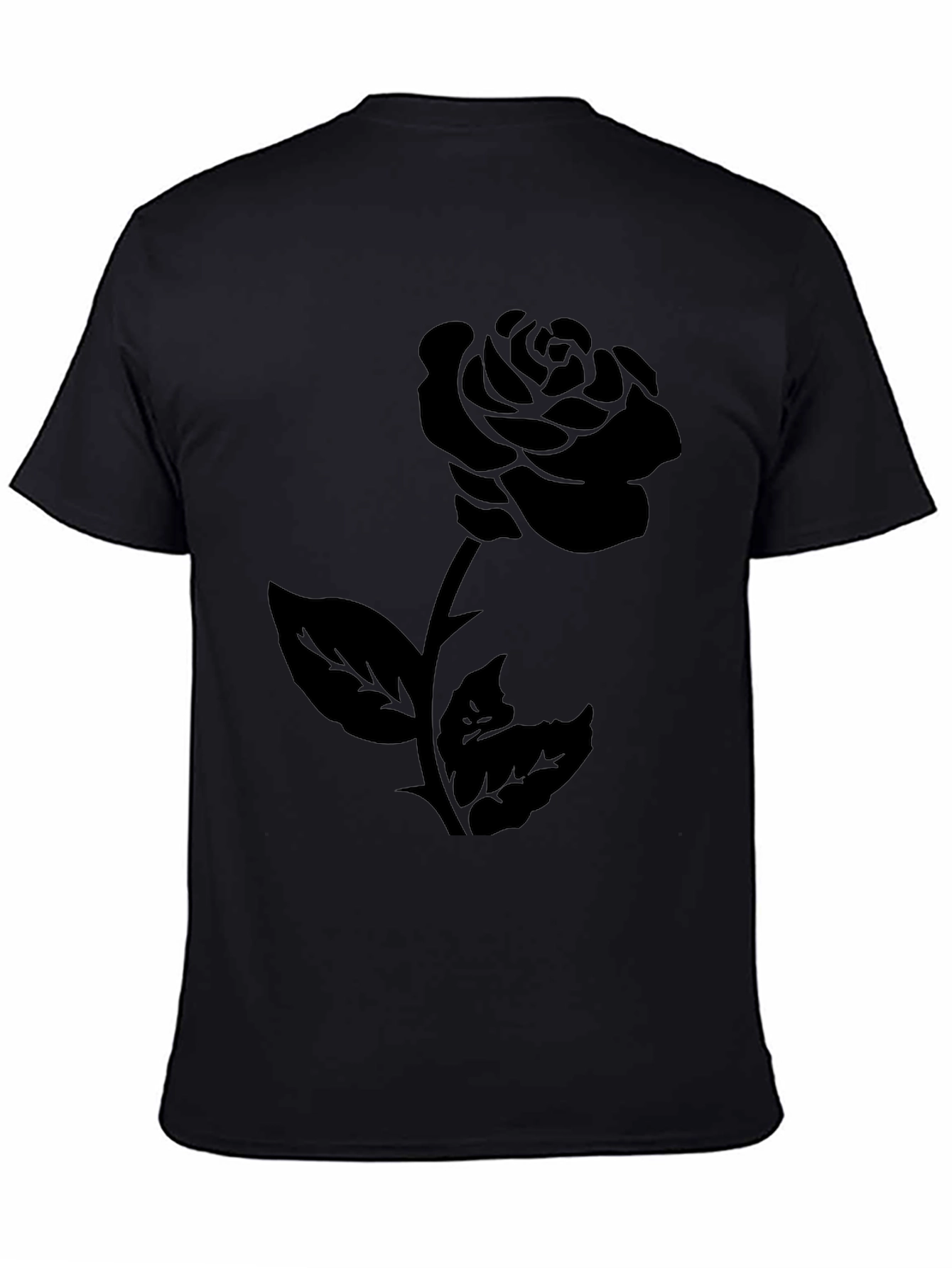 Black Rose Graphic Tee - Mens Black T-Shirt view 4