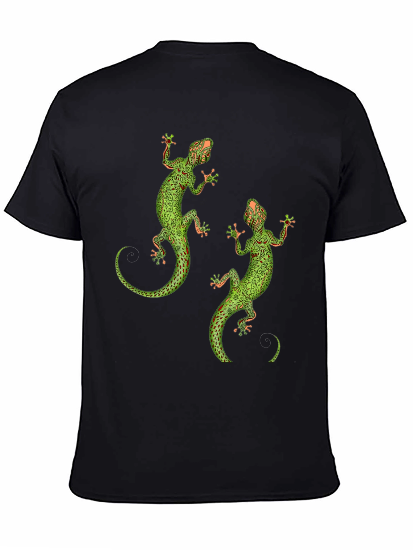 Black Lizard Graphic Tee - Unique Reptile Print view 4