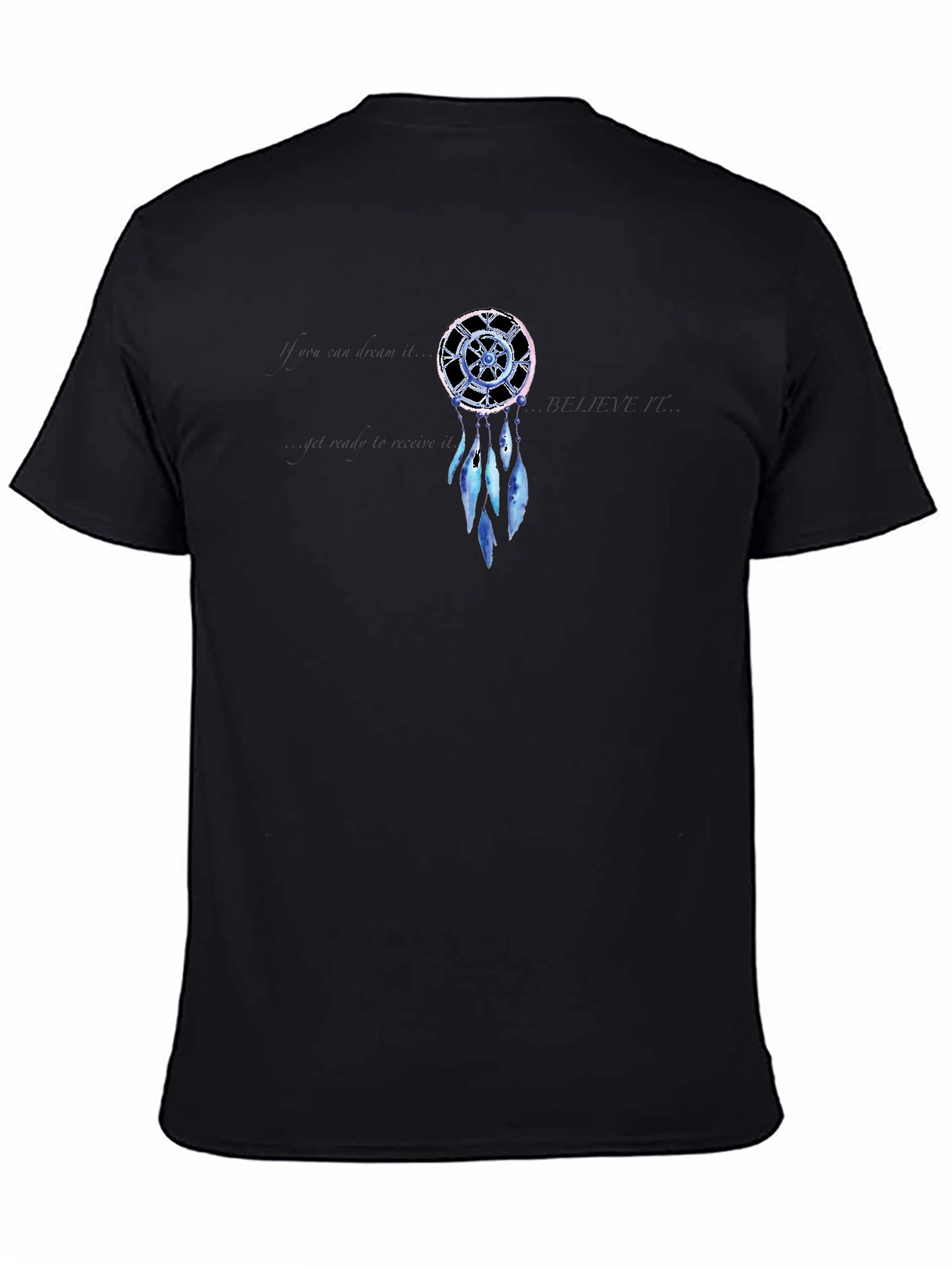 Black Dreamcatcher Believe Graphic T-Shirt view 4