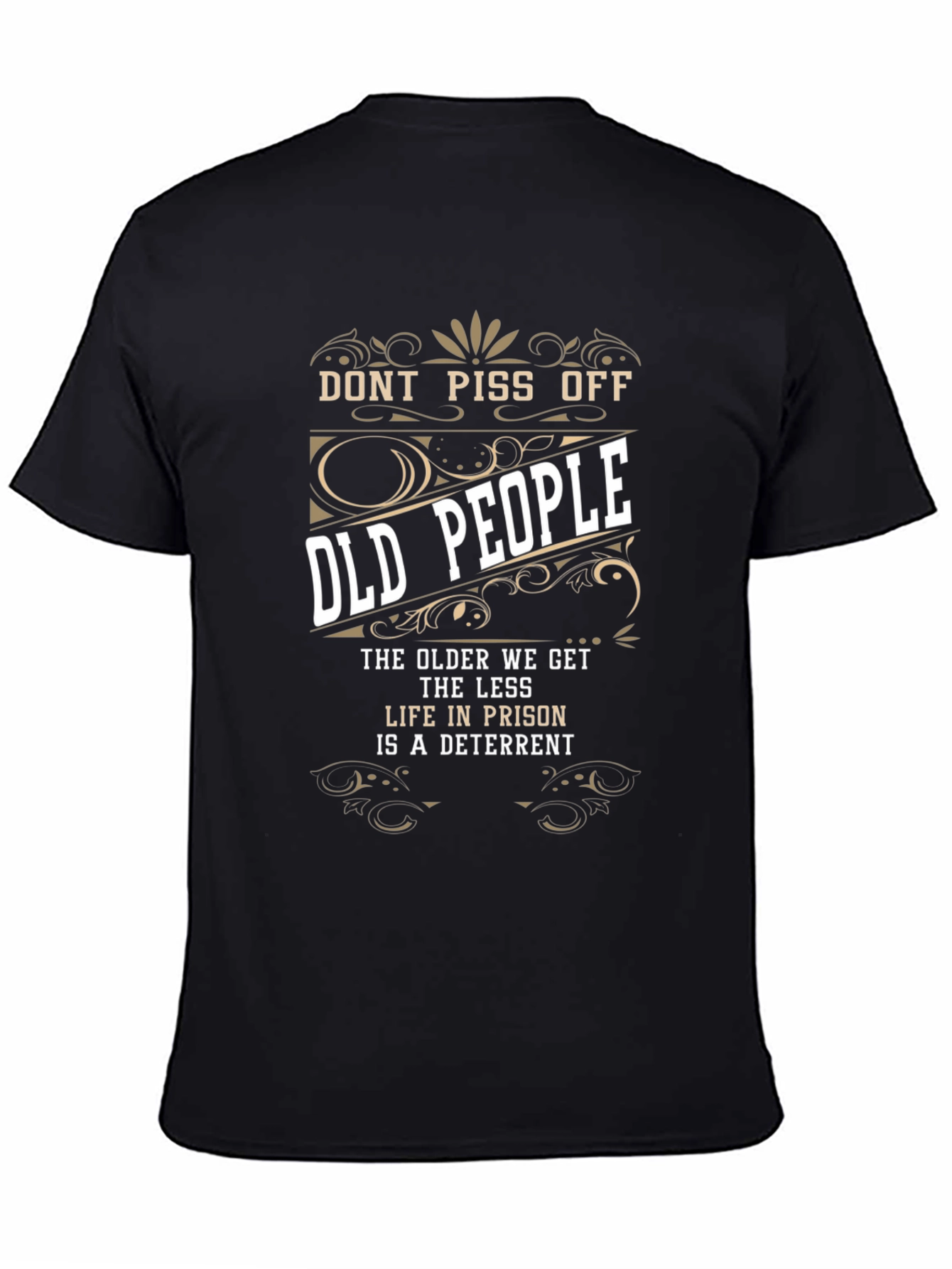 Black Don't Piss Off Old People Graphic Tee view 4