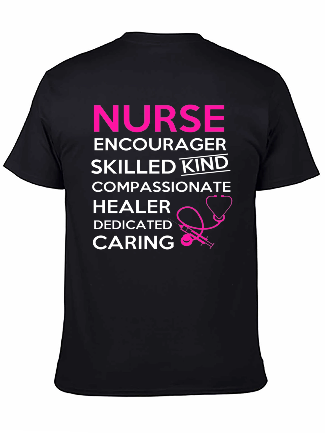 Black Nurse Definition T-Shirt: Encourager, Skilled, Kind, Compassionate view 4