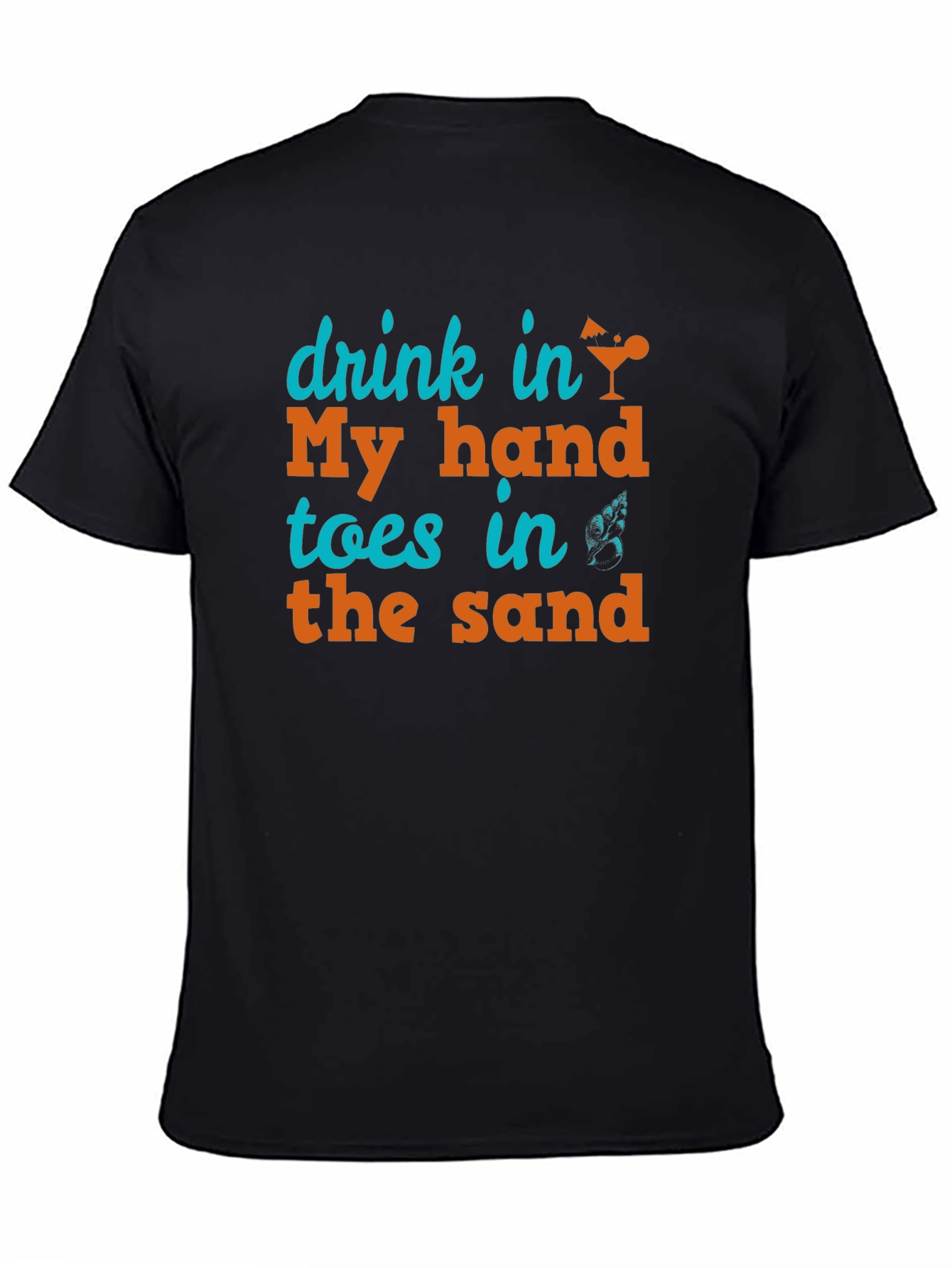 Black Drink in My Hand, Toes in the Sand Tee view 4