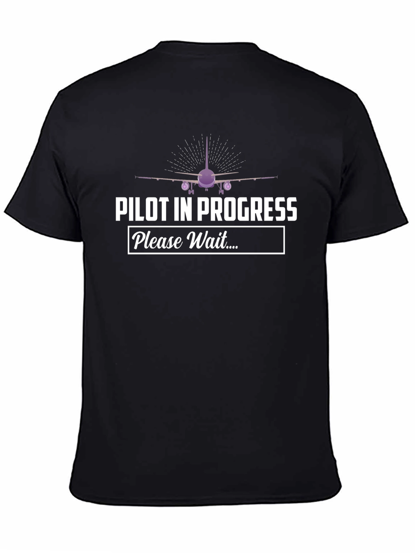 Black Pilot in Progress Graphic T-Shirt view 4