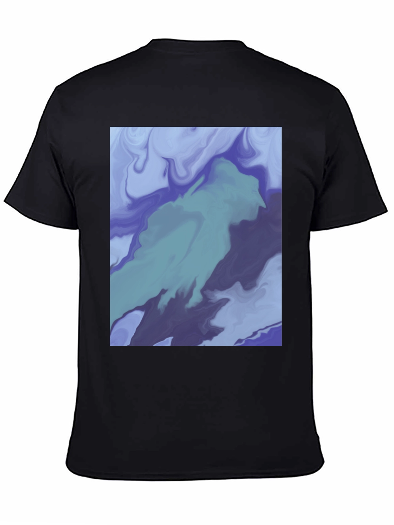 Black Abstract Art Tee - Modern Graphic T-Shirt view 4