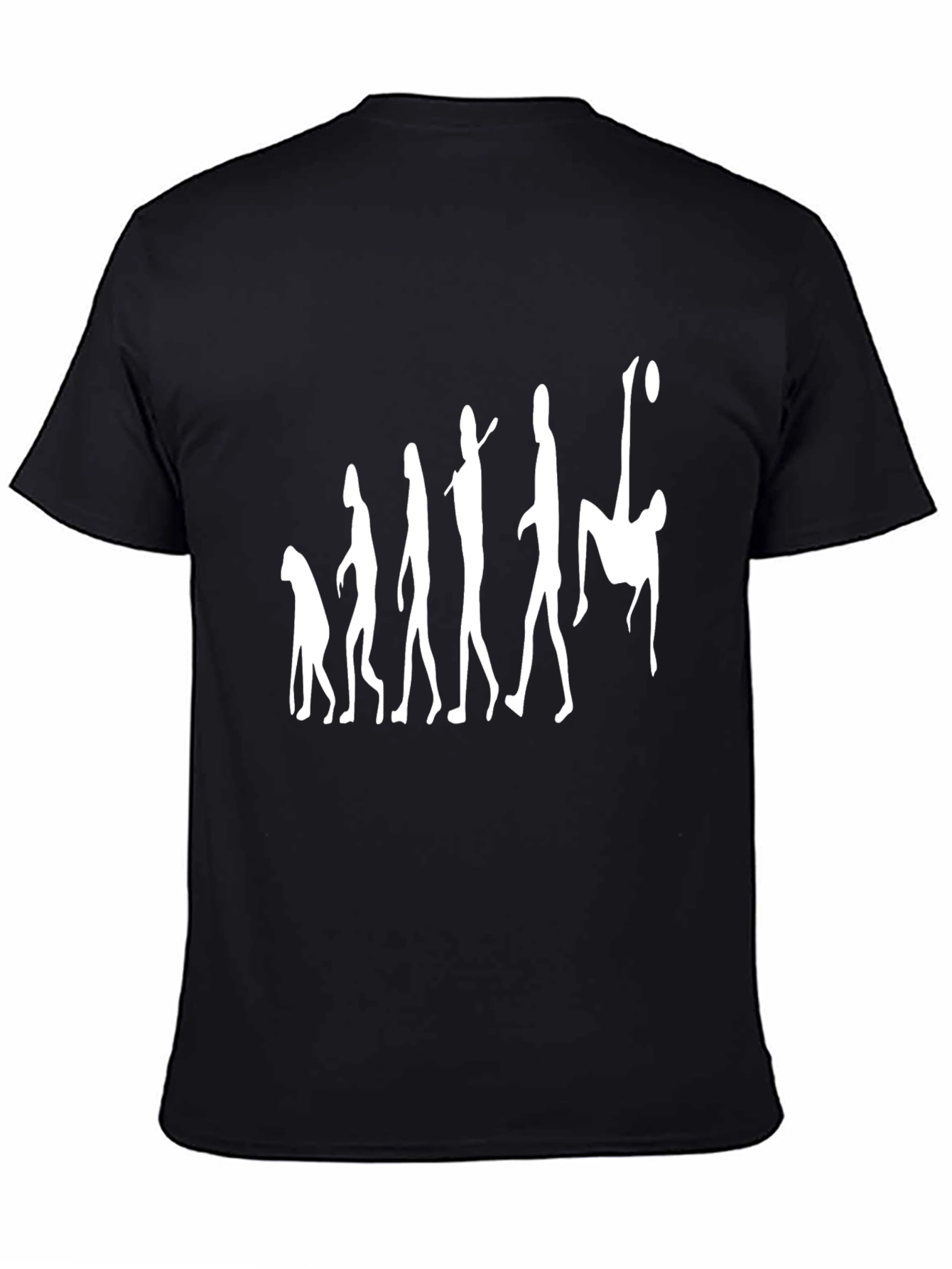 Black Evolution of Soccer Black Graphic Tee view 4