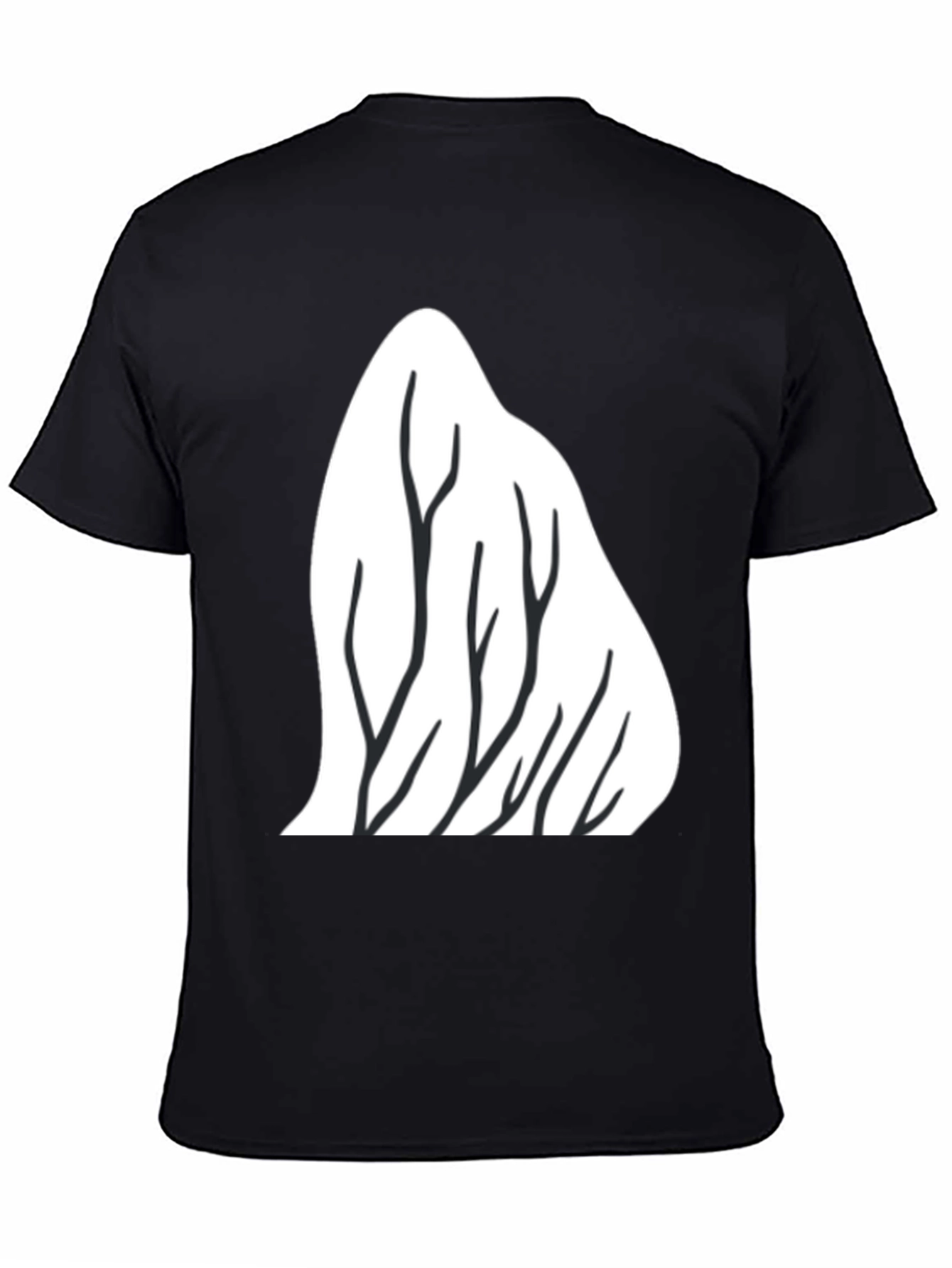 Black Mountain Trees Graphic Tee - Black view 4
