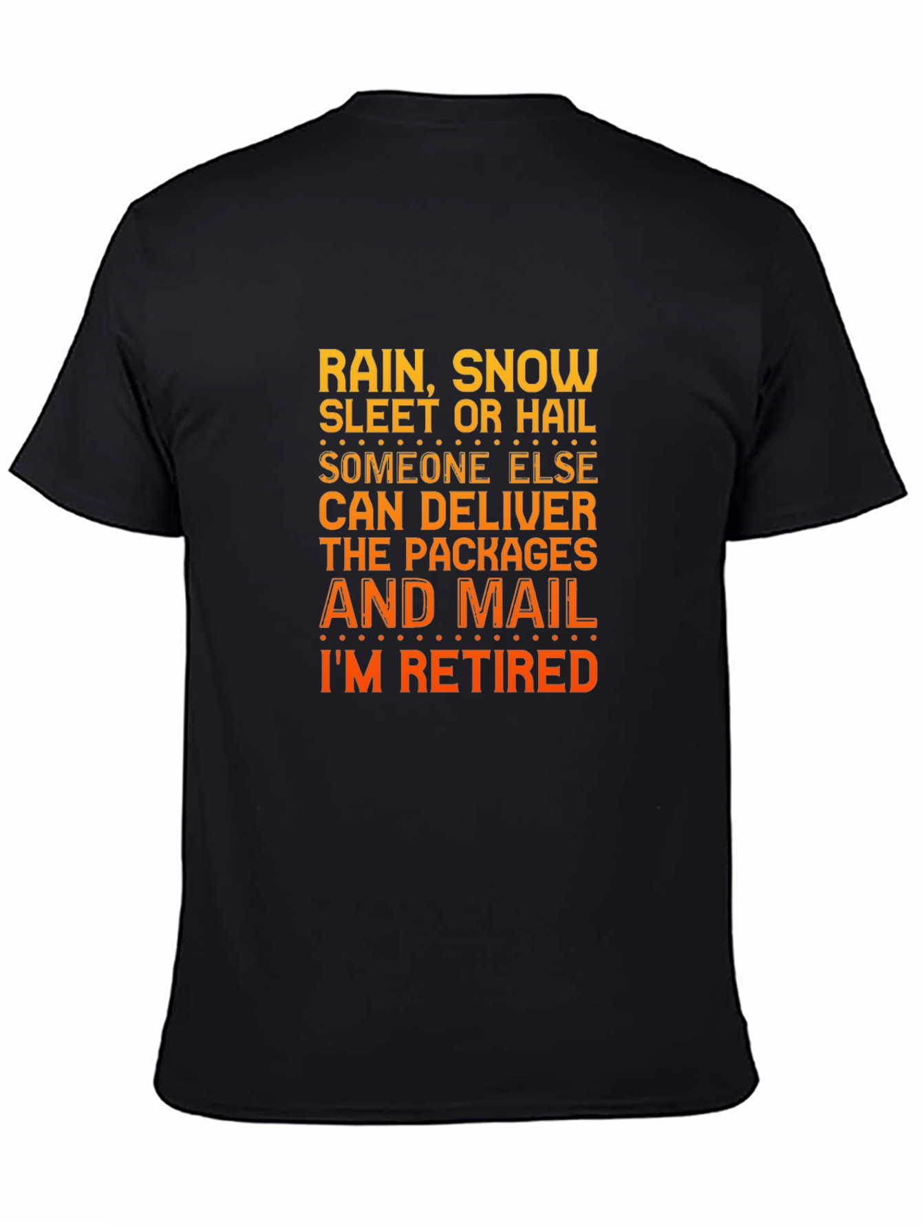 Black Retired Mail Carrier Graphic Tee view 4