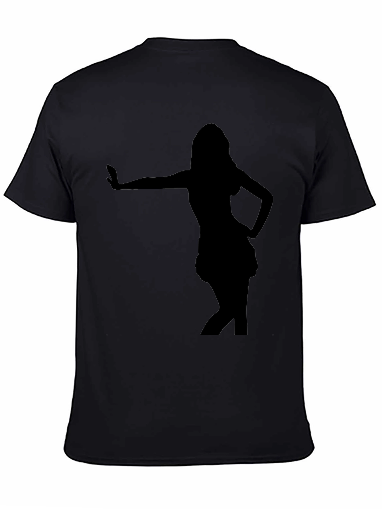 Black Silhouette Dancer Black T-Shirt - Stylish and Comfortable view 4