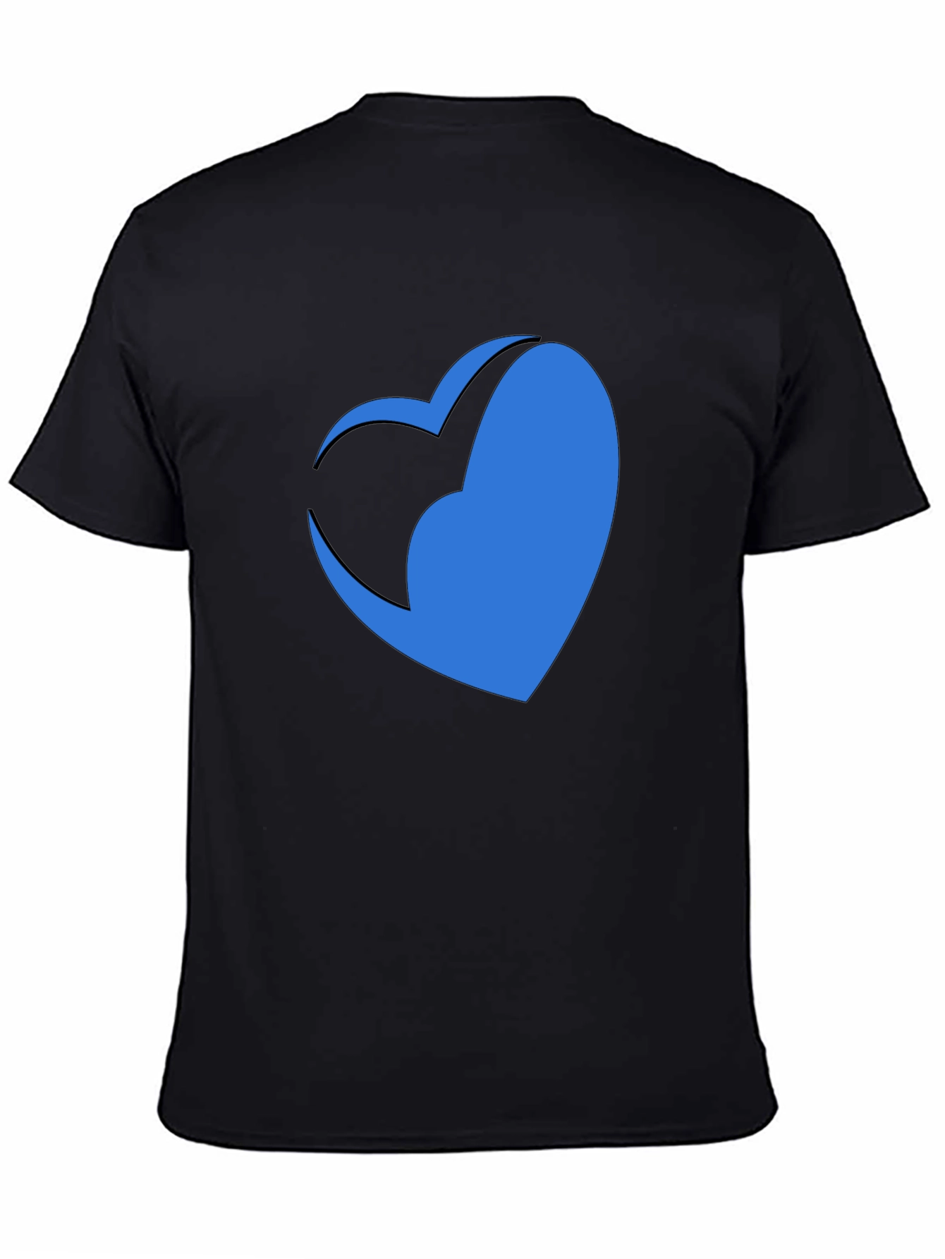 Black Modern Heart Graphic Tee - Stylish Casual Comfort view 4