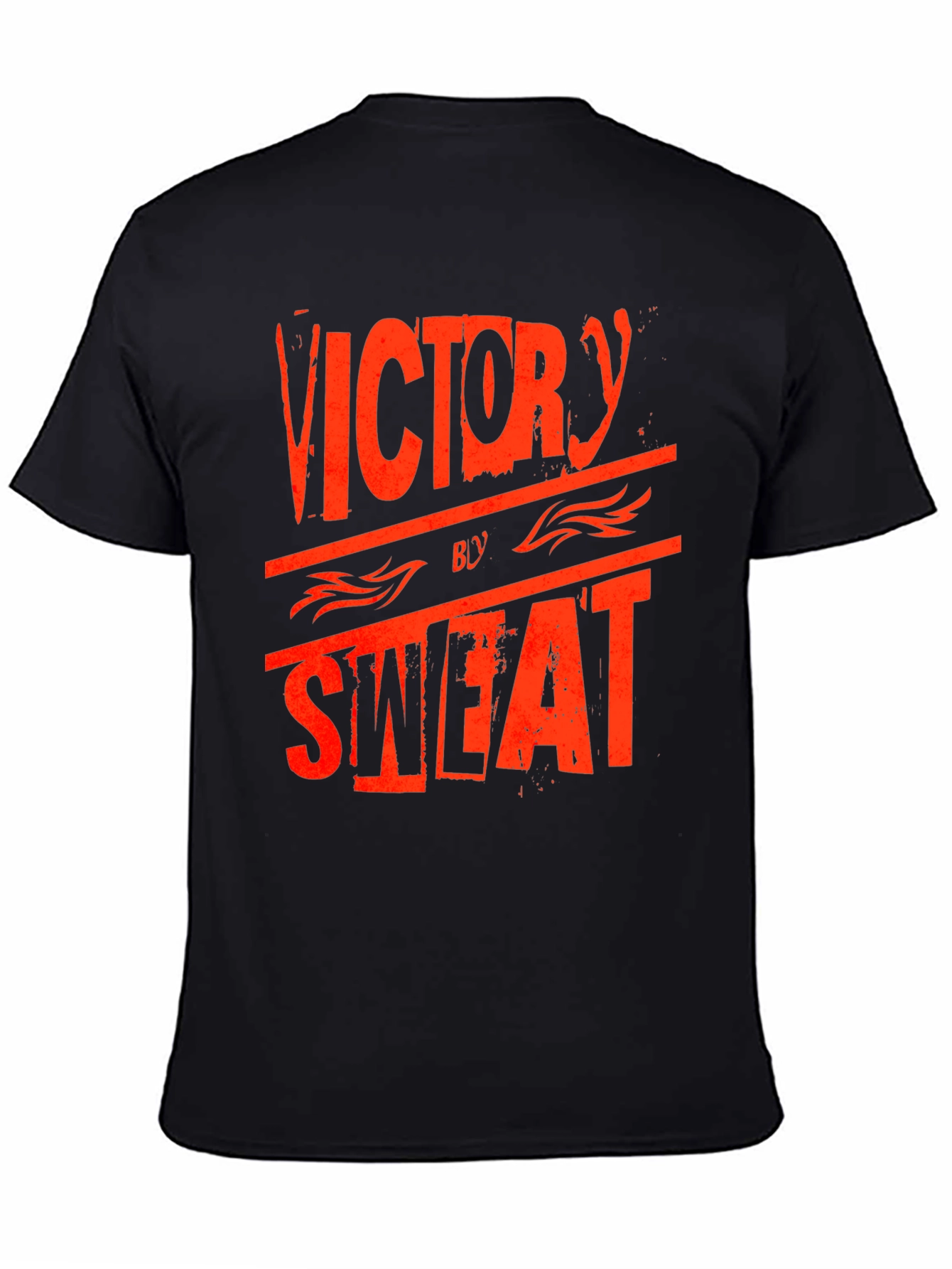Black Victory by Sweat Graphic Print Crew Neck T-Shirt view 4