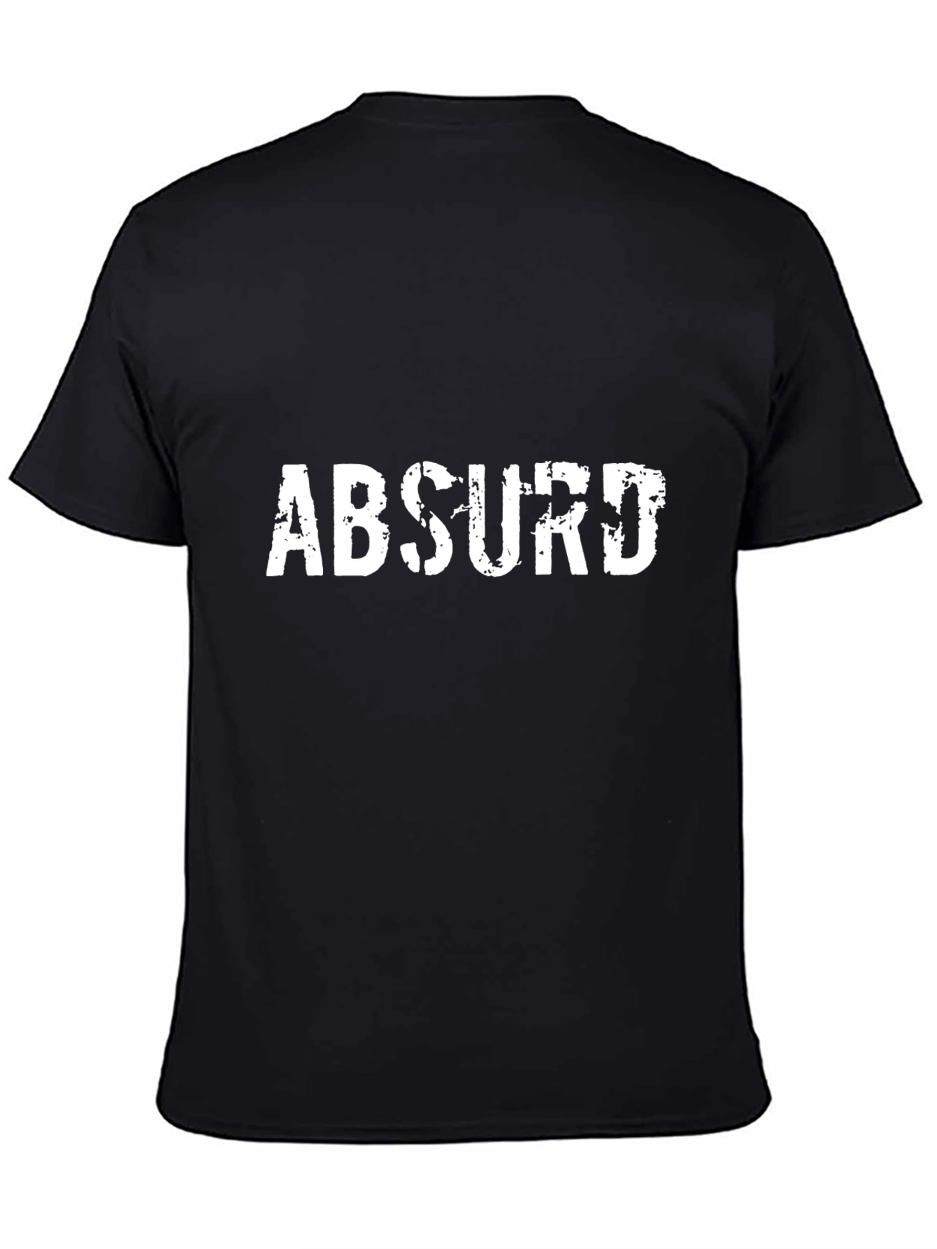 Black Absurd Graphic Tee - Distressed Print view 4