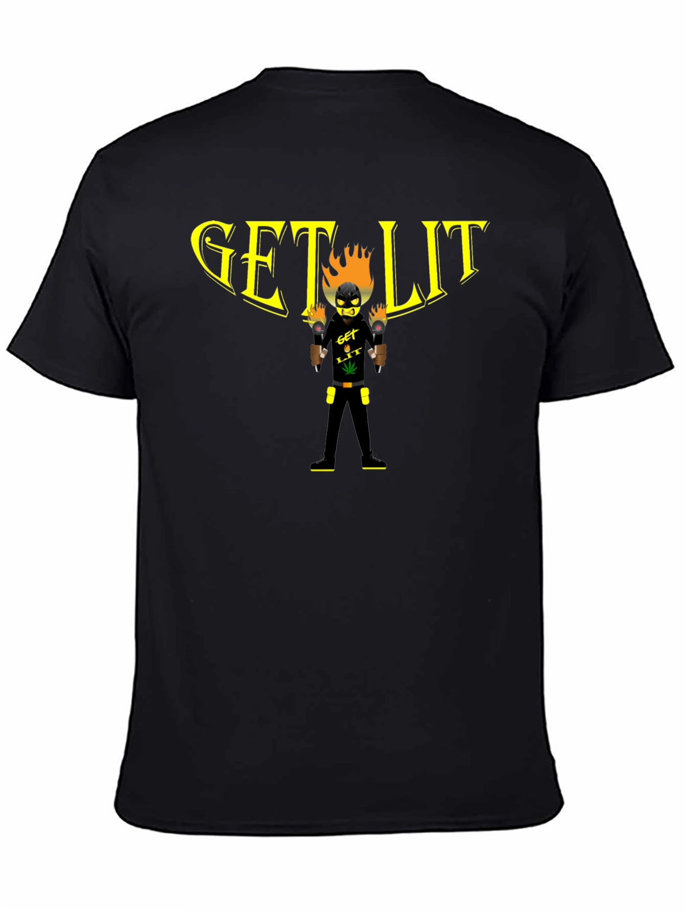 Black Get Lit Graphic T-Shirt - Black view 4