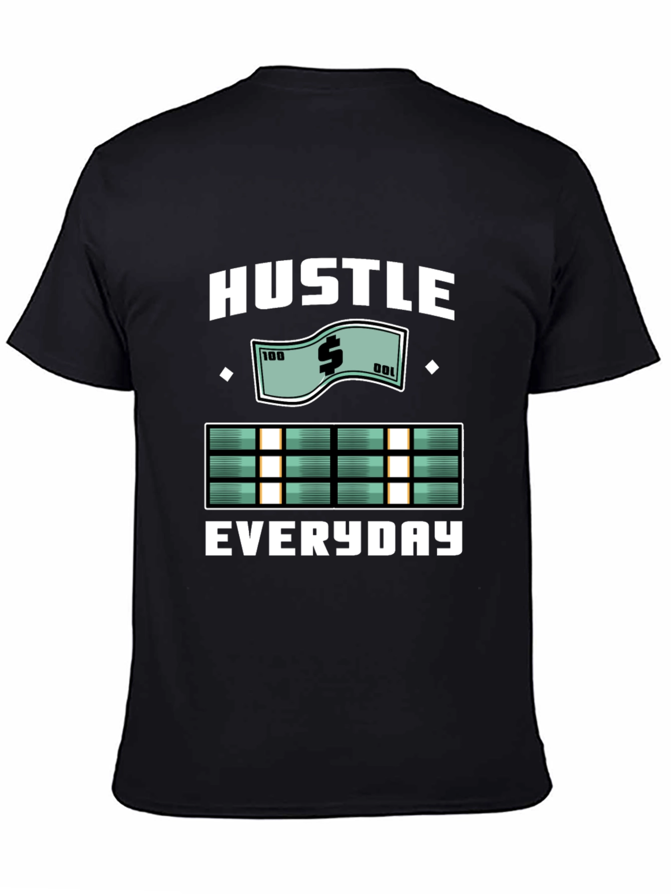 Black Hustle Everyday Graphic T-Shirt view 4