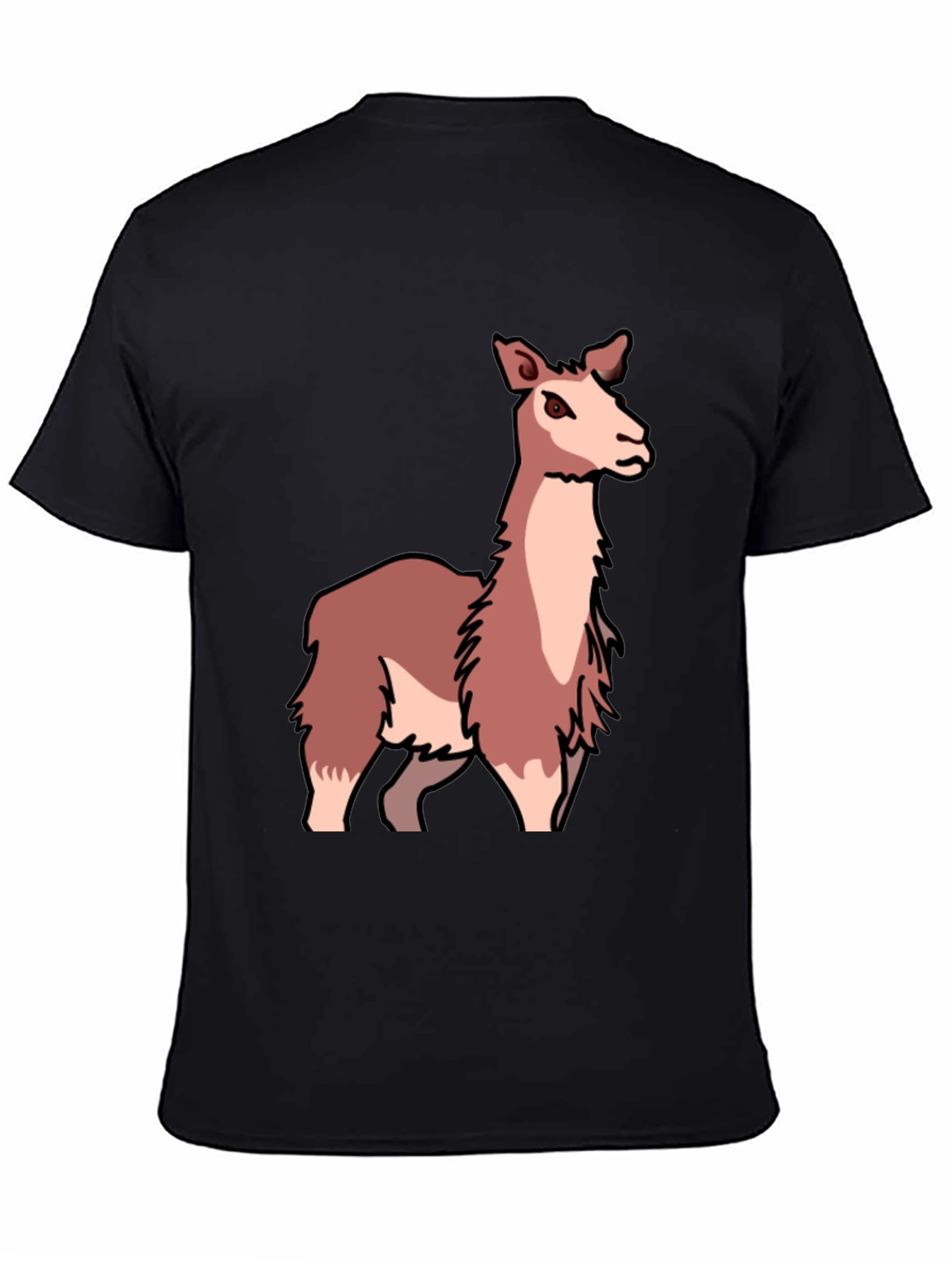 Black Llama Graphic Tee - Soft & Stylish Black T-Shirt view 4