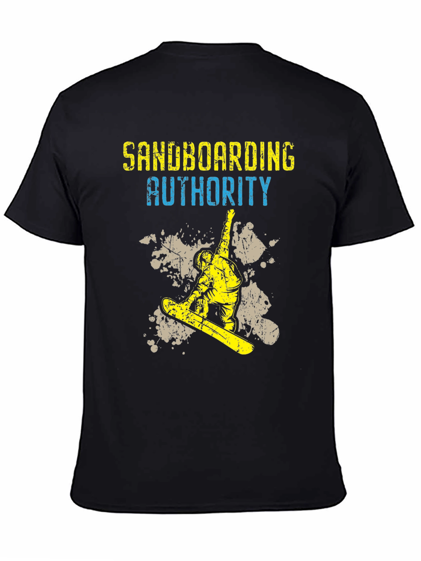 Black Sandboarding Authority Graphic Tee view 4