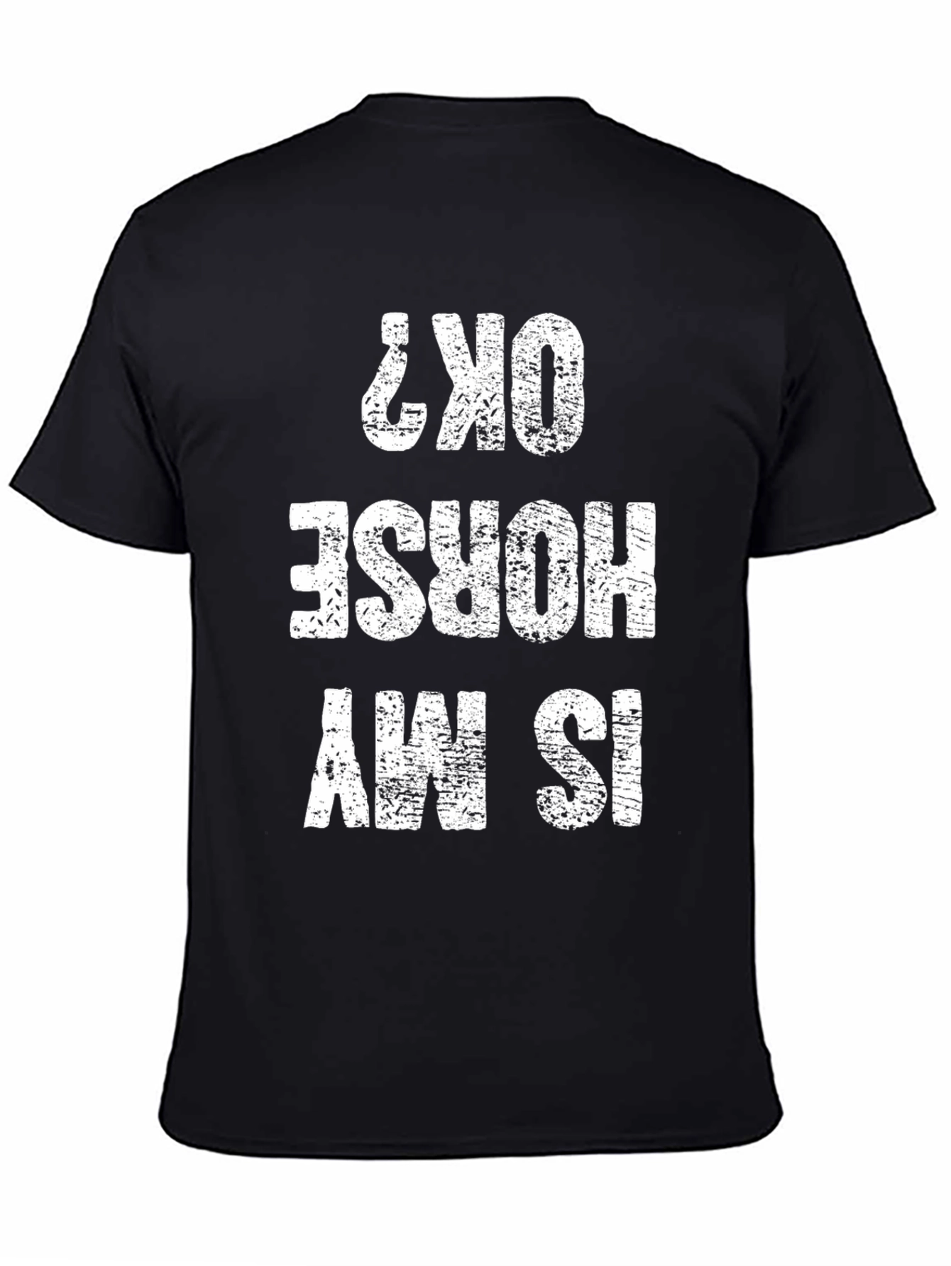 Black Is My Horse OK? Graphic Novelty Tee view 4