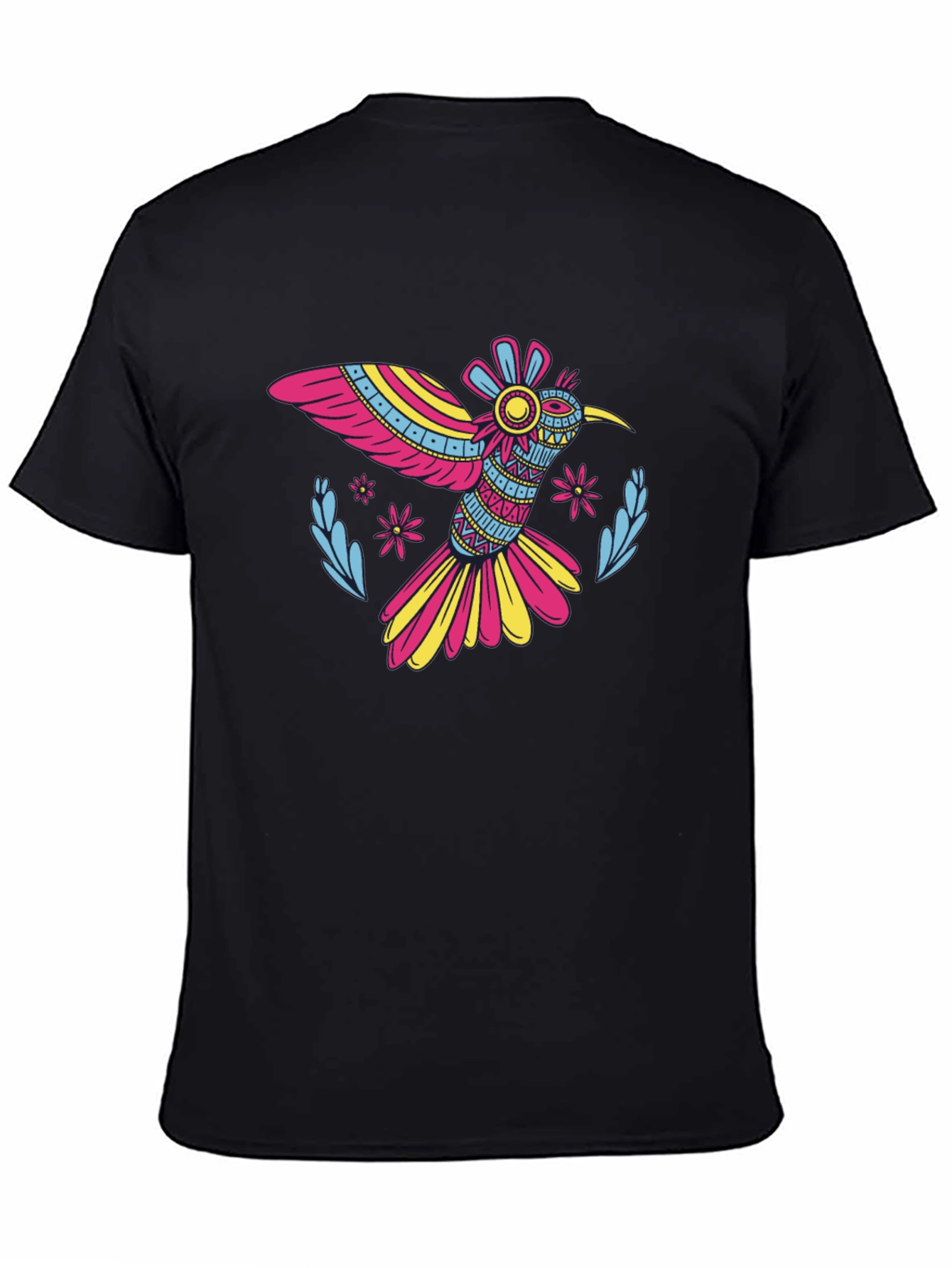 Black Hummingbird Graphic T-Shirt - Vibrant Bird Design view 4