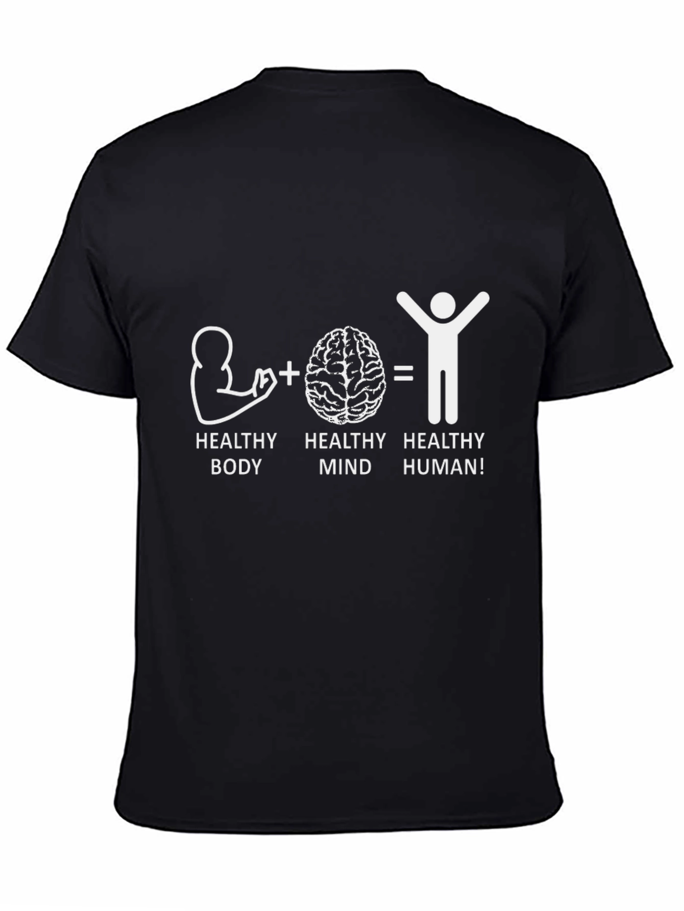 Black Healthy Body Mind Human Graphic Tee view 4