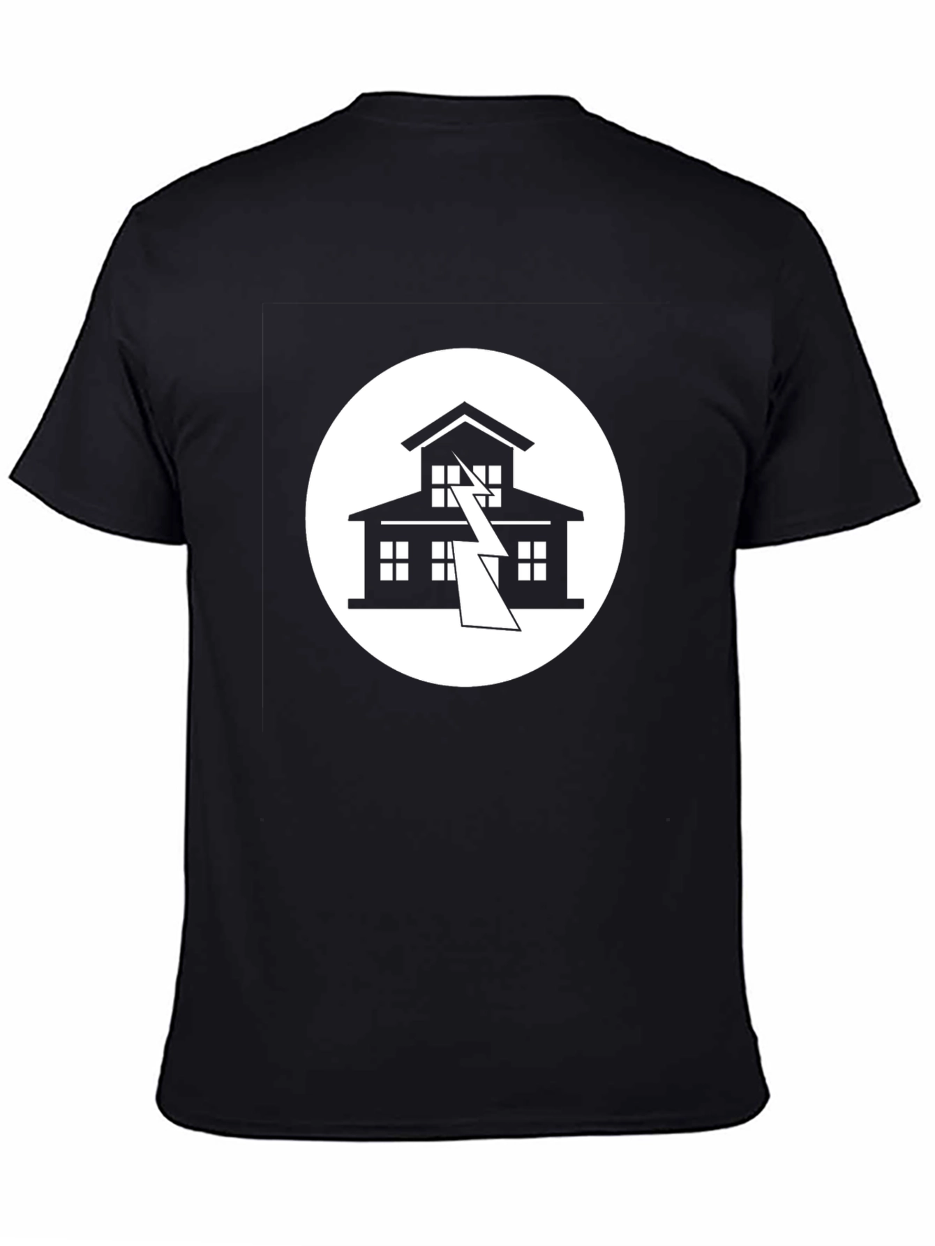Black Black House Lightning Strike Graphic Tee view 4