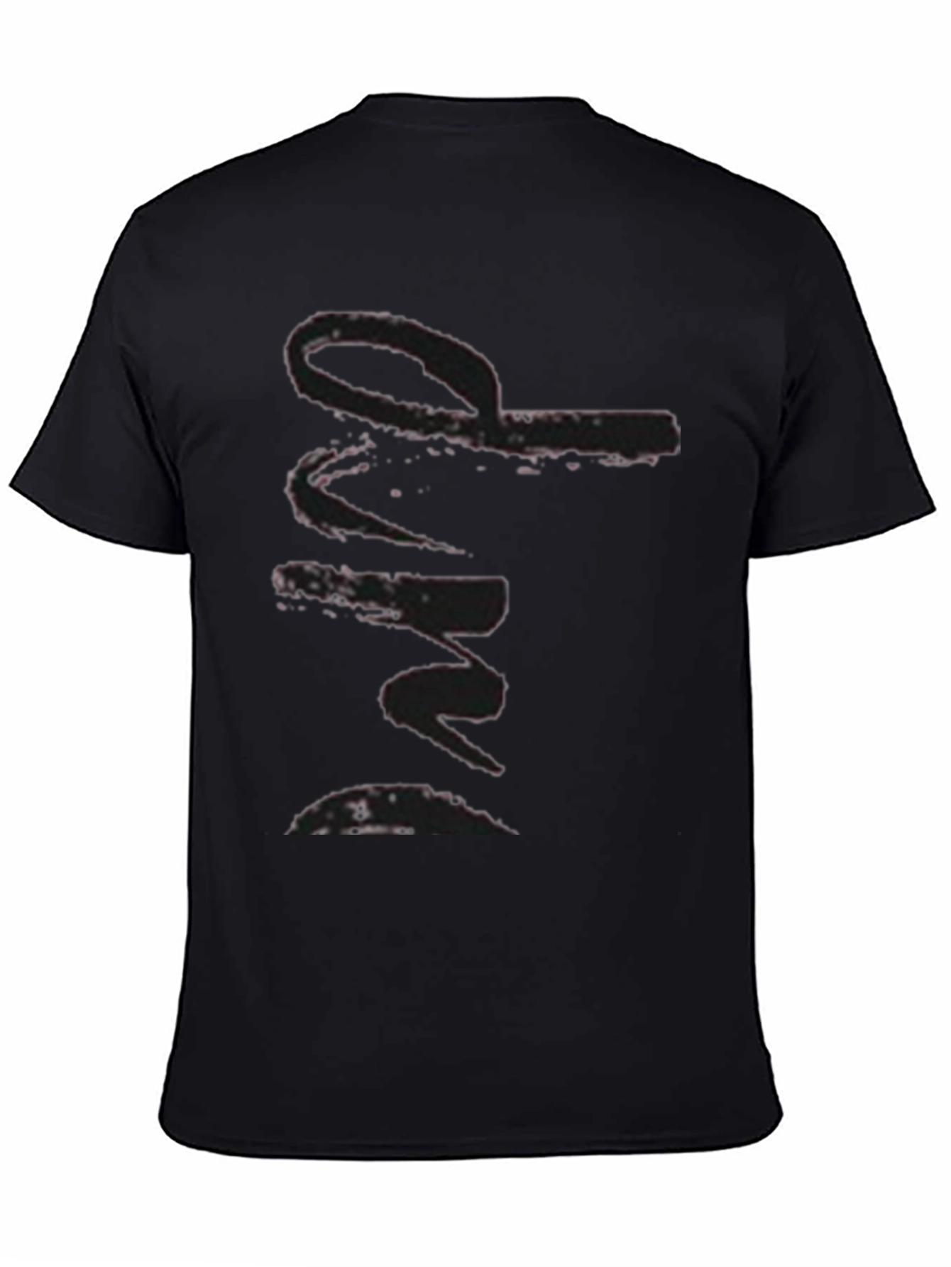 Black Stylish Black Graphic Print Tee view 4