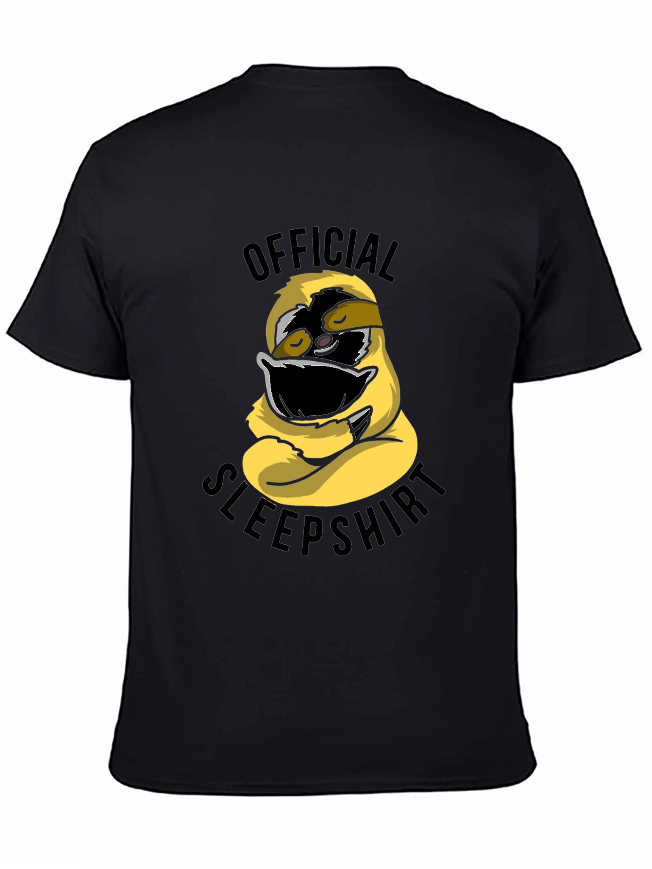 Black Official Sleepshirt Funny Sloth T-Shirt view 4