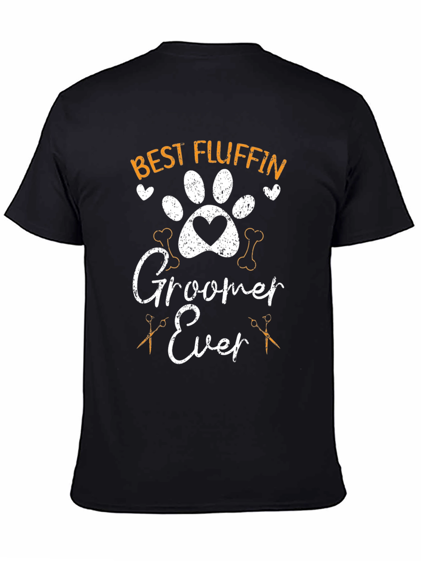 Black Best Fluffin' Groomer Ever T-Shirt - Dog Lover Apparel view 4