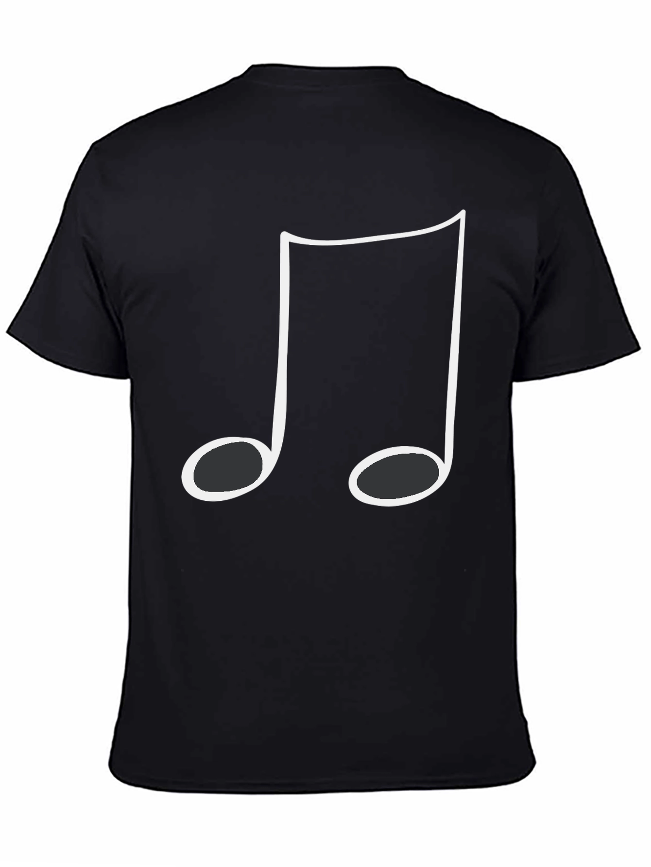 Black Music Note Graphic T-Shirt - Casual Style view 4