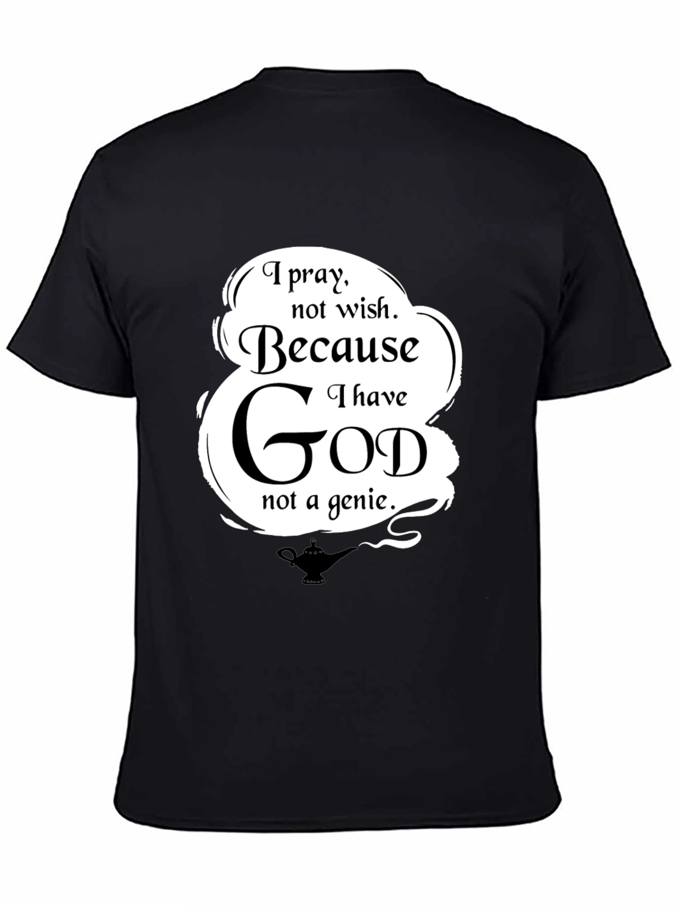 Black I Pray T-Shirt - Religious Graphic Tee view 4