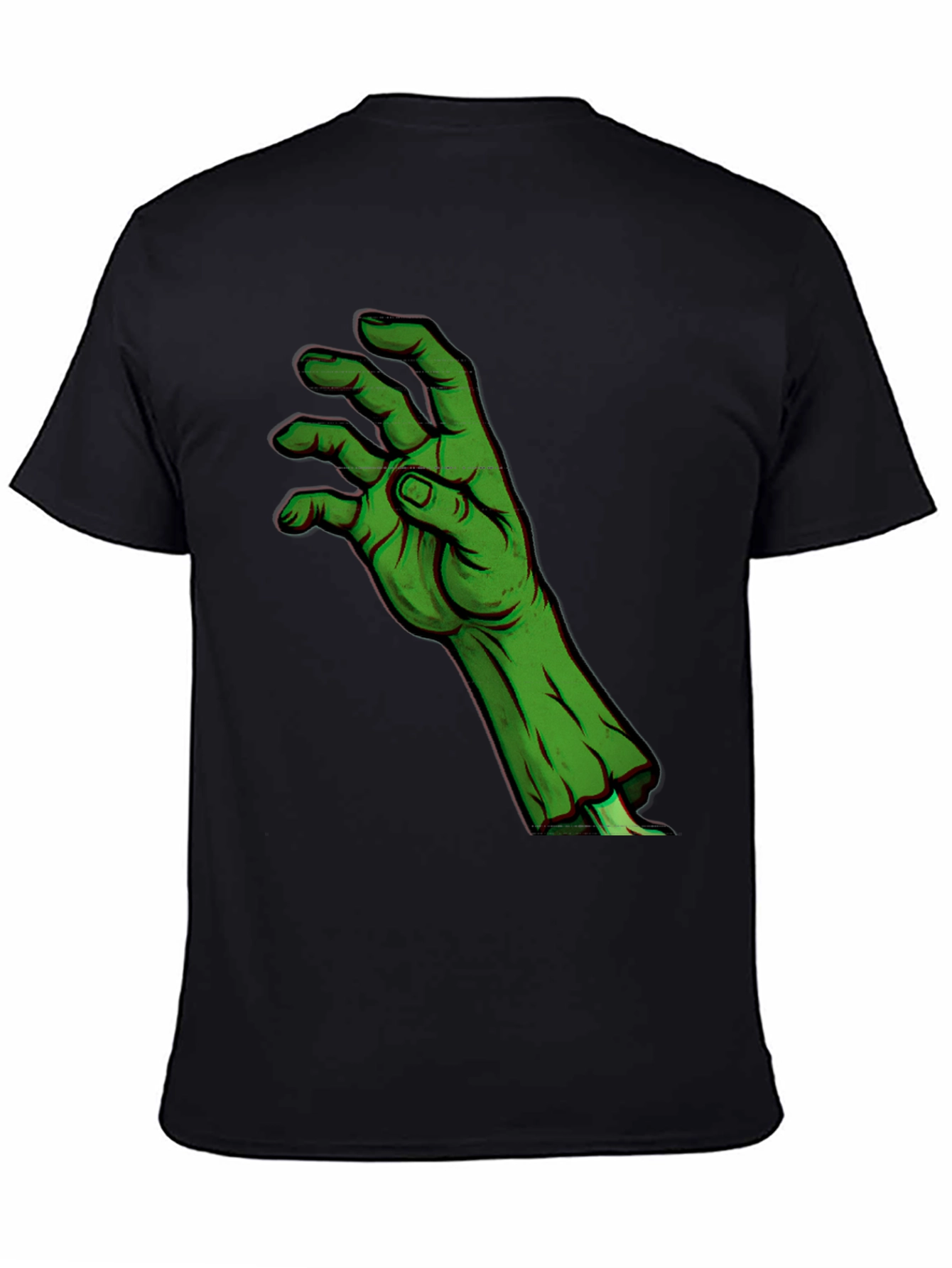 Black Zombie Hand Graphic T-Shirt - Horror Halloween Style view 4