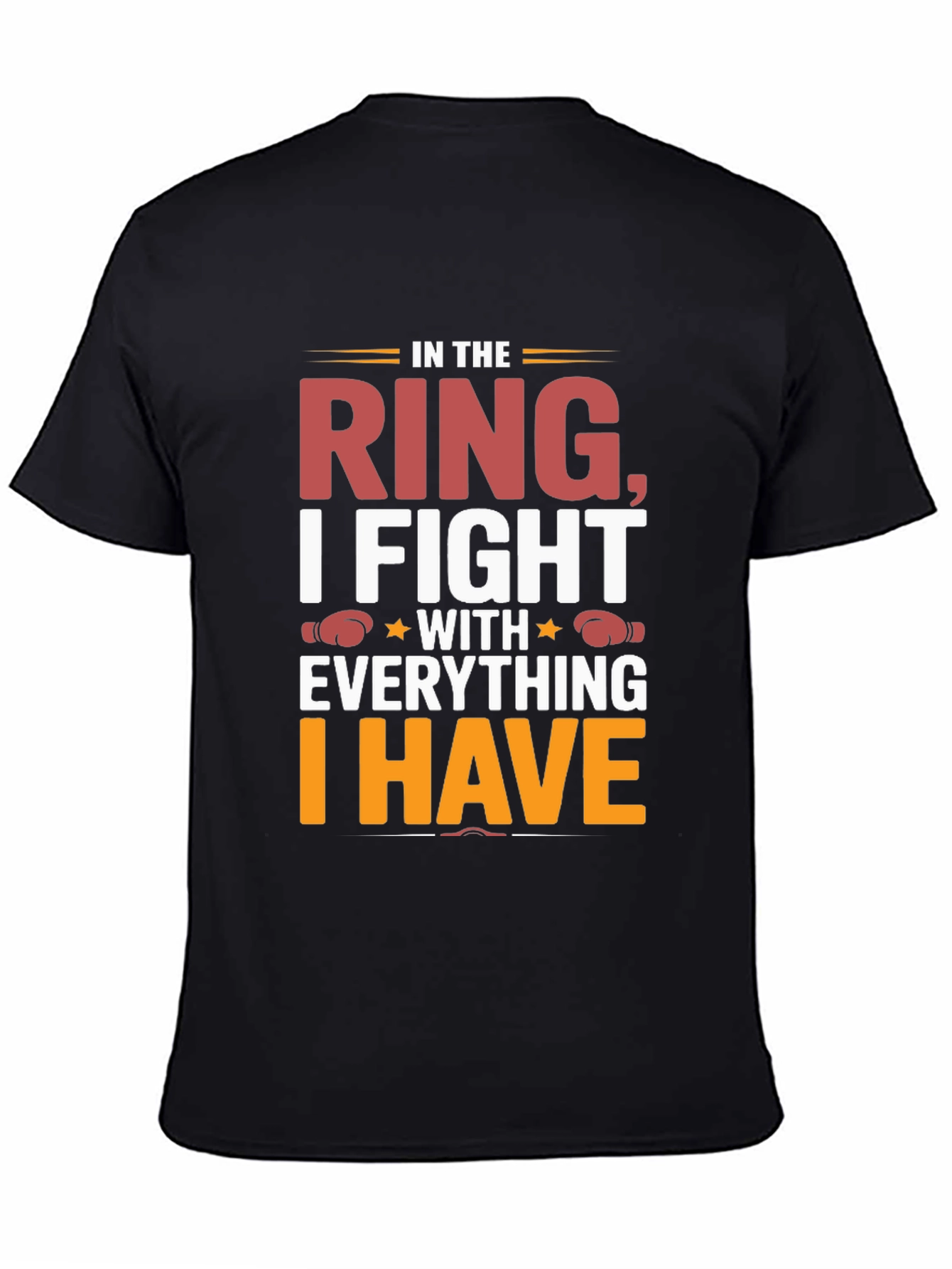 Black In The Ring I Fight Graphic T-Shirt view 4