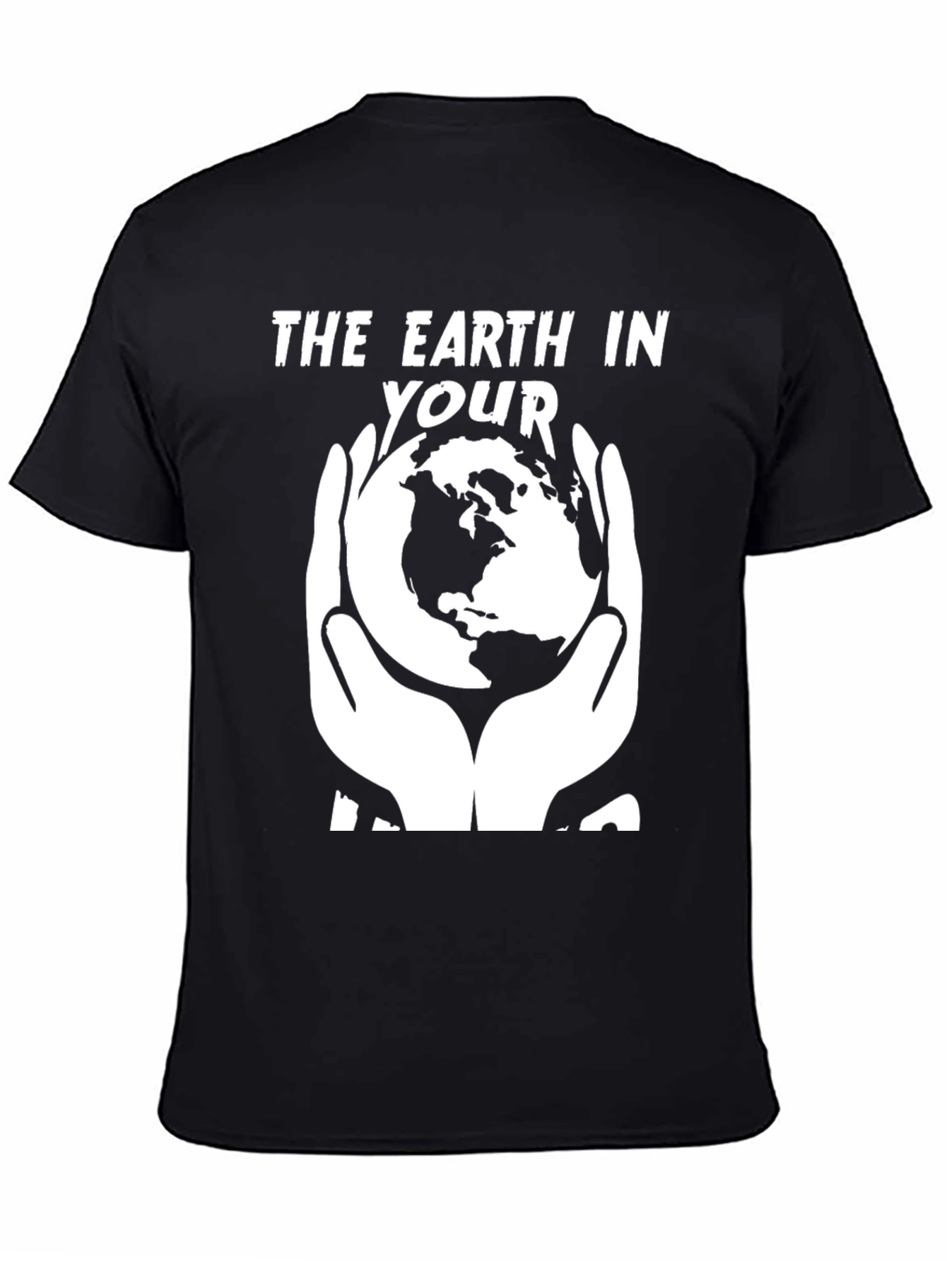 Black The Earth in Your Hands Graphic Tee - Black view 4