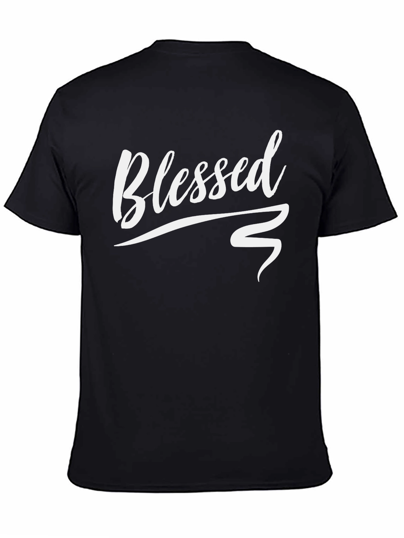 Black Blessed Graphic T-Shirt - Soft Cotton Blend view 4