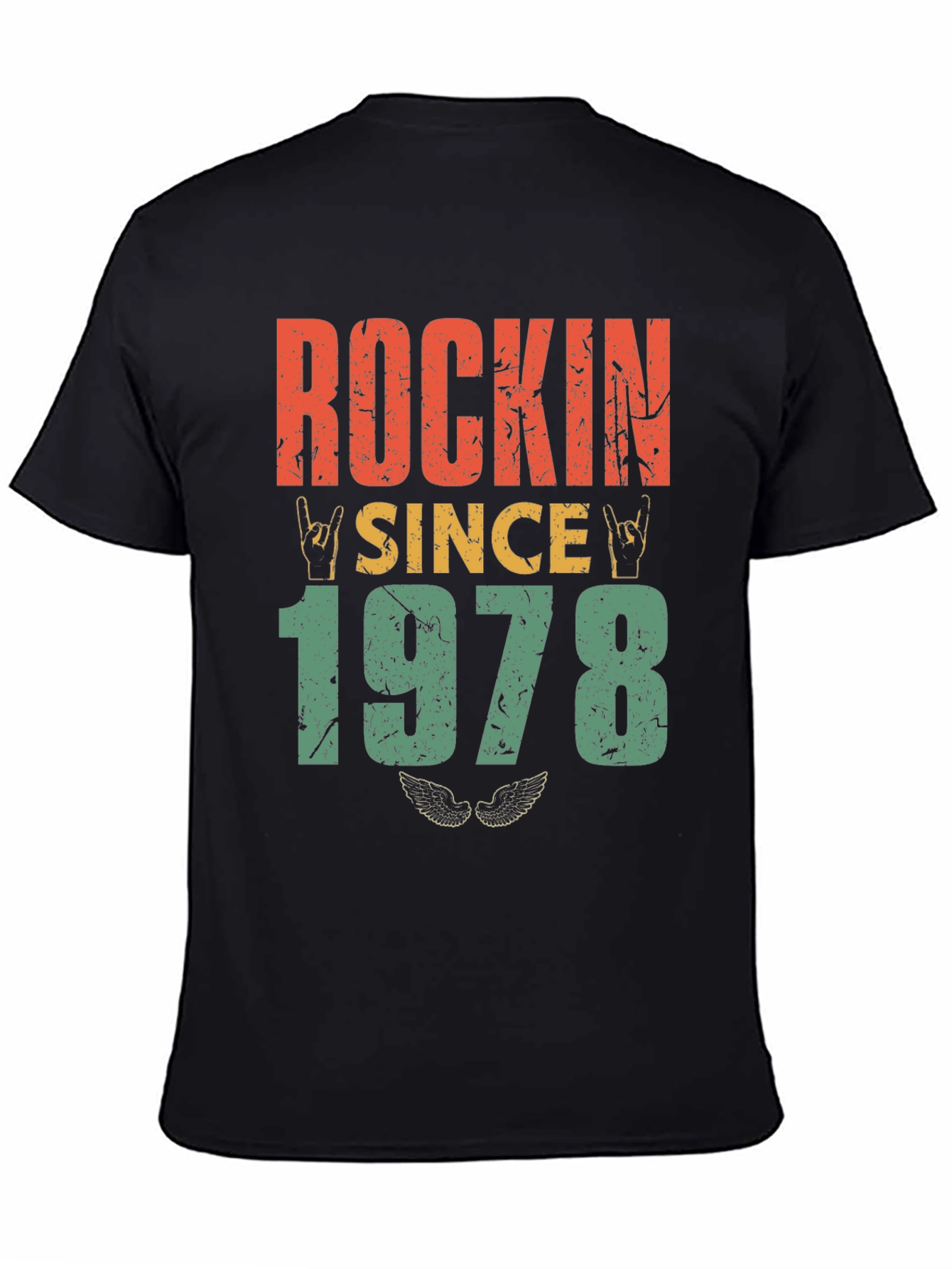 Black Rockin Since 1978 T-Shirt view 4