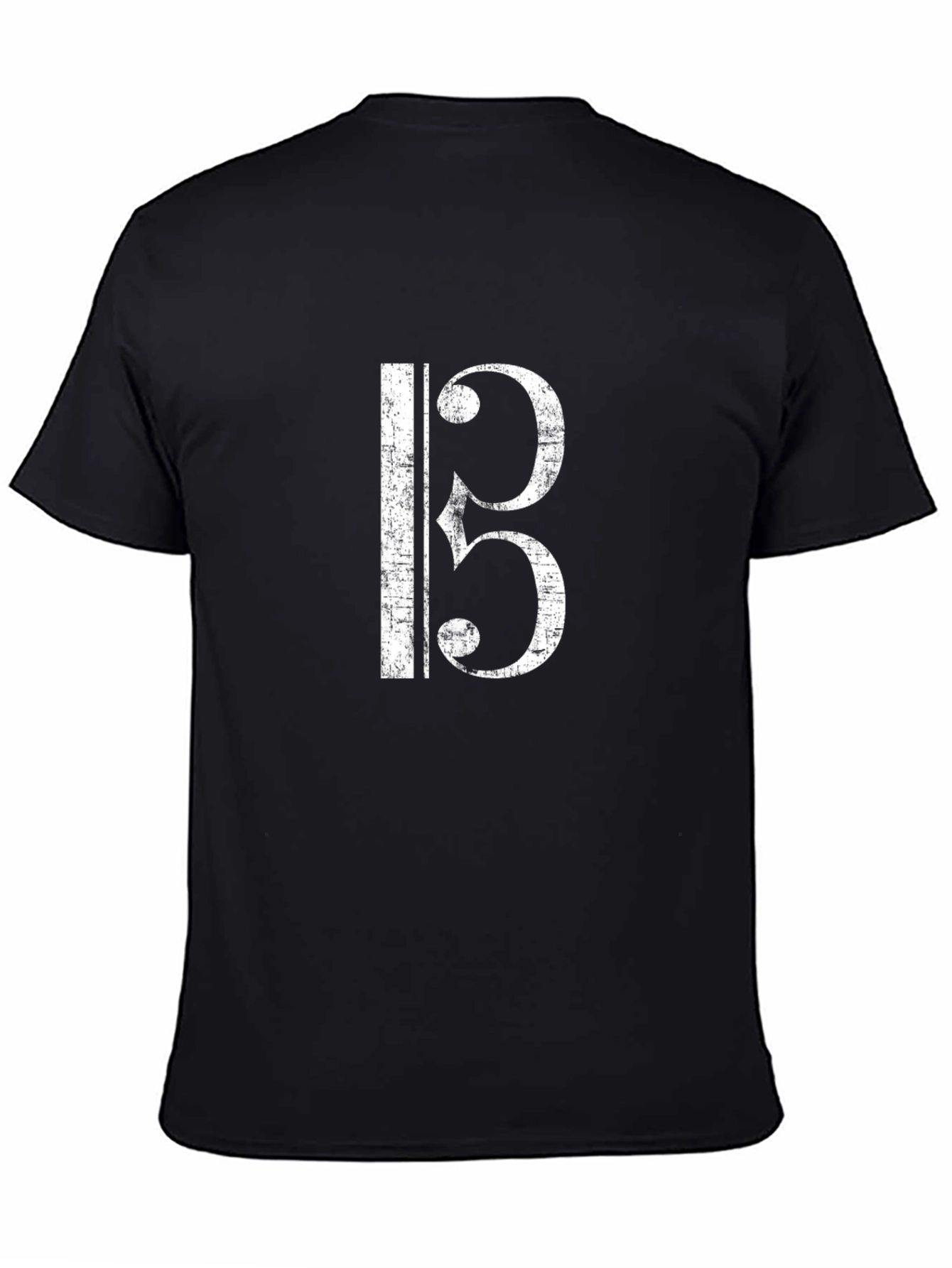 Black Music Note Graphic T-Shirt - Black Cotton Tee view 4