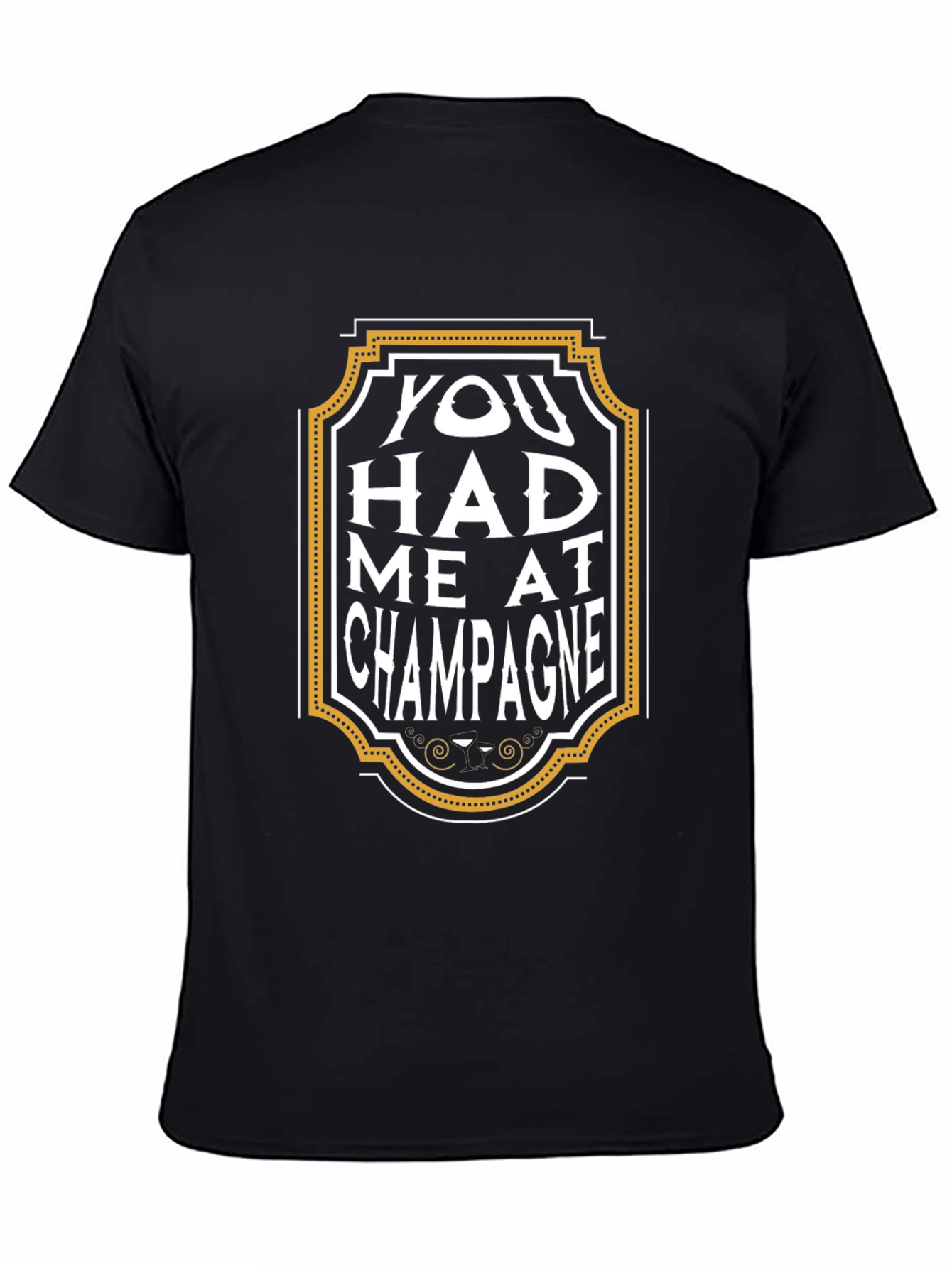 Black You Had Me at Champagne Graphic Tee view 4