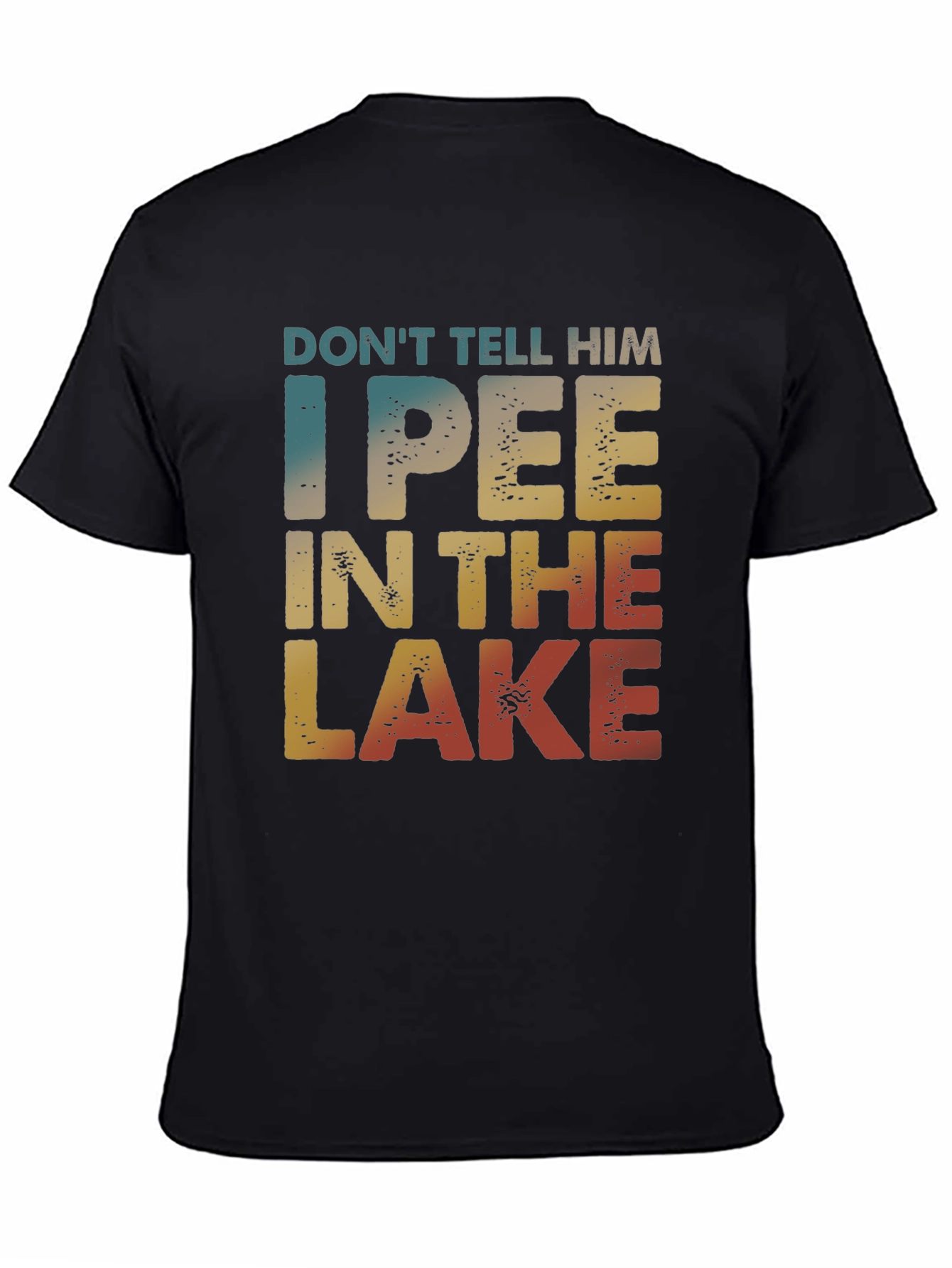 Black I Pee In The Lake Funny T-Shirt view 4