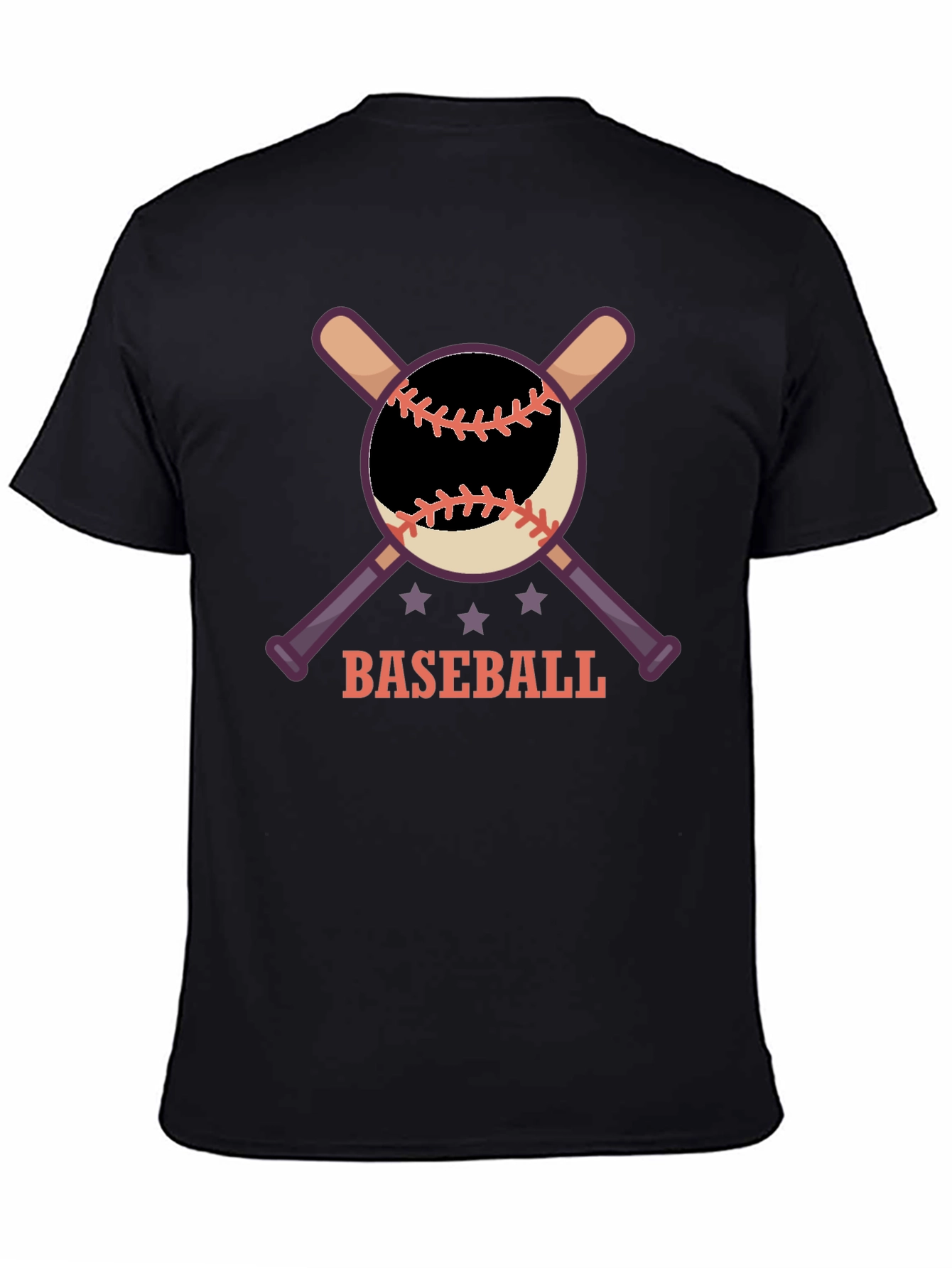 Black Baseball Graphic T-Shirt view 4