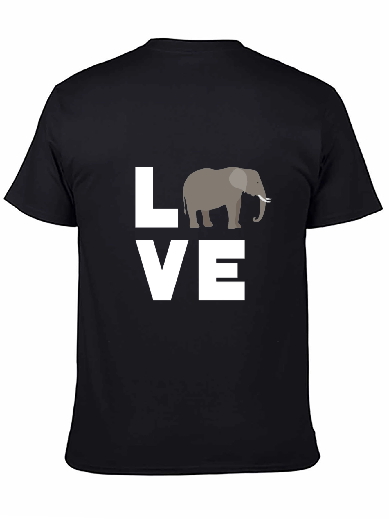 Black Love Elephants Black Graphic Tee view 4
