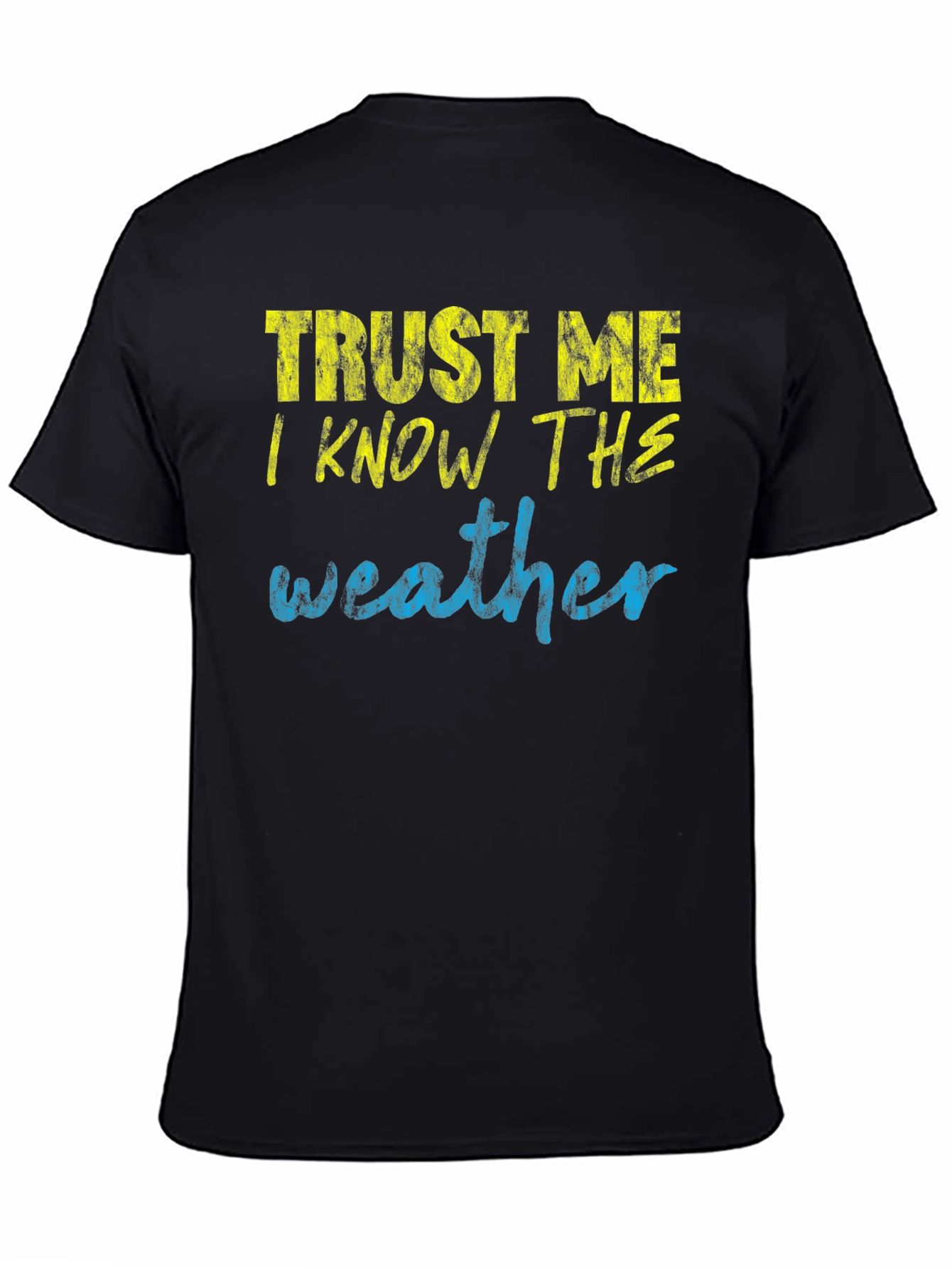 Black Trust Me I Know the Weather T-Shirt view 4