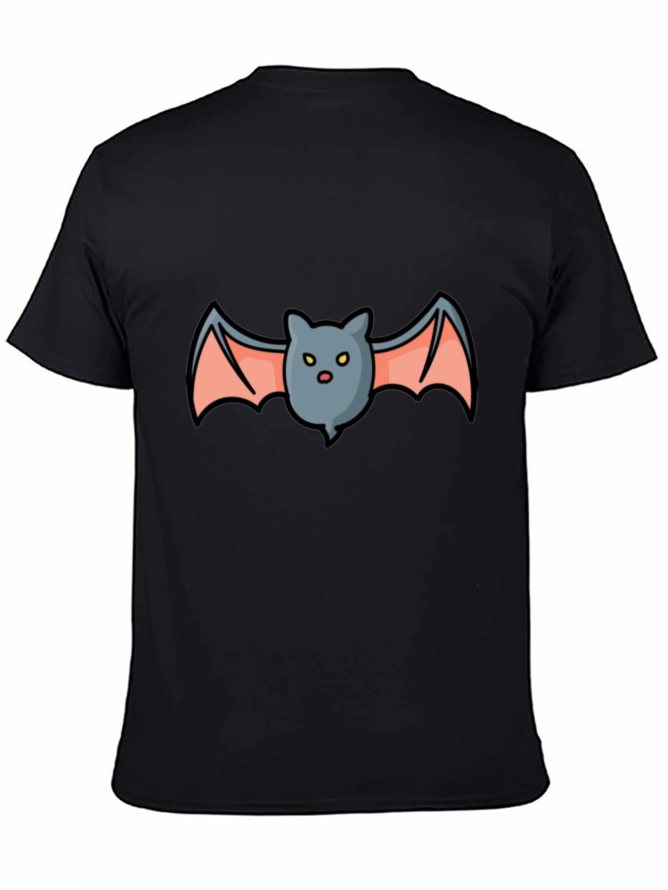 Black Cartoon Bat Graphic T-Shirt - Spooky Season view 4