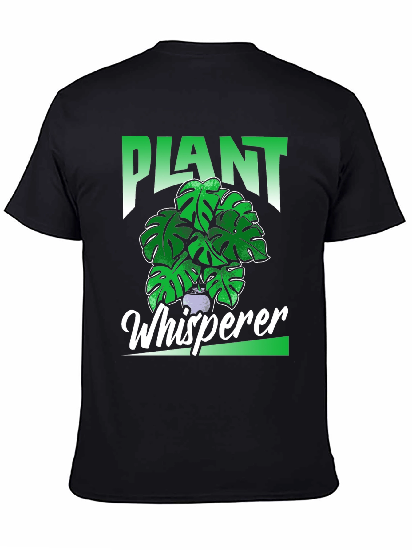 Black Plant Whisperer T-Shirt - Houseplant Lover Tee view 4