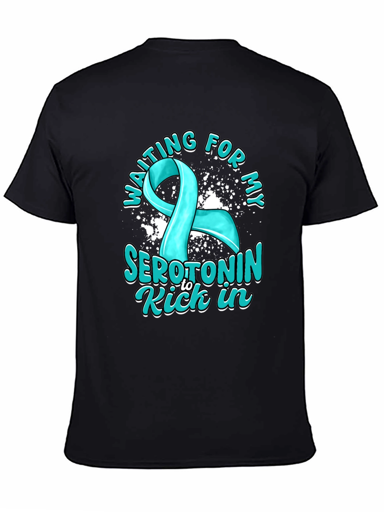 Black Serotonin Kick In T-Shirt Mental Health Awareness view 4