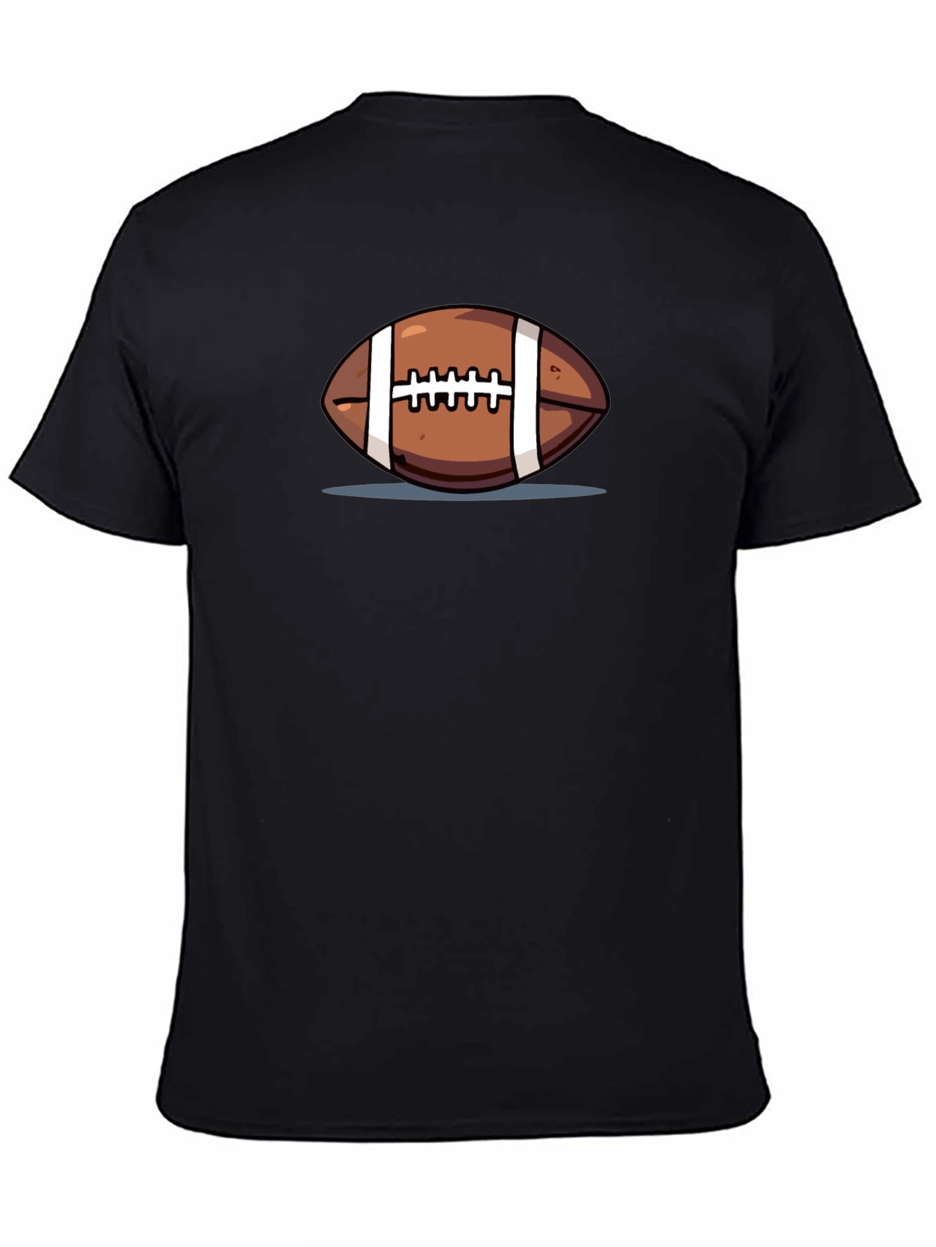 Black Football Graphic Black T-Shirt view 4
