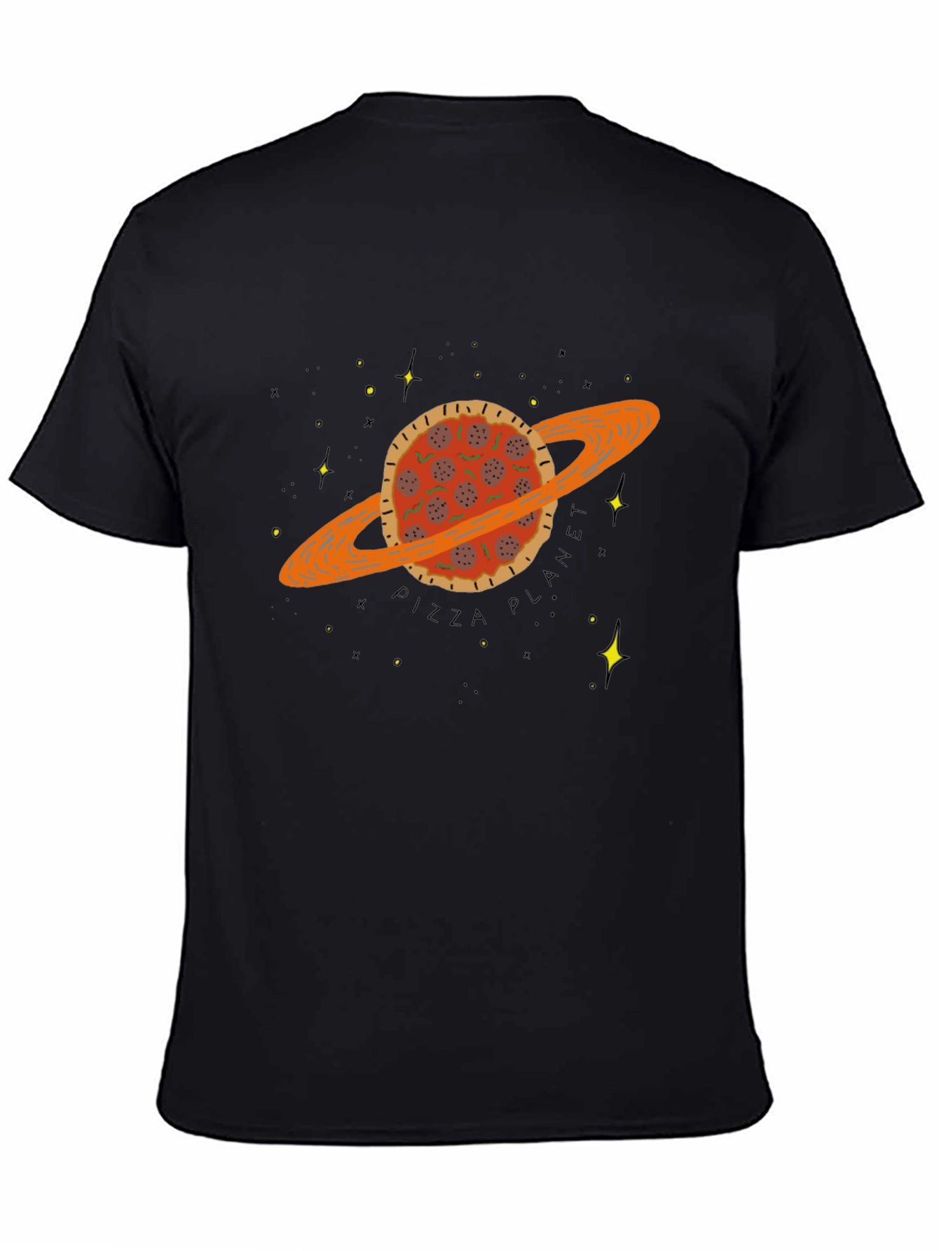 Black Pizza Planet Graphic Tee view 4