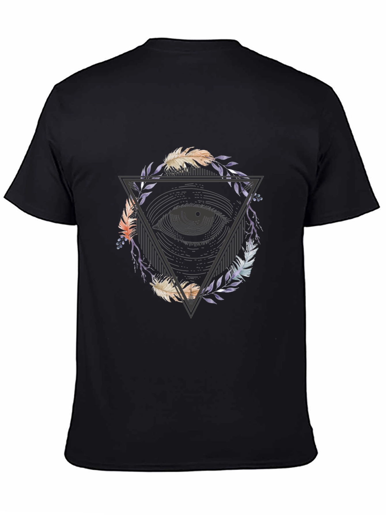 Black Eye of Providence Graphic Tee - Black view 4