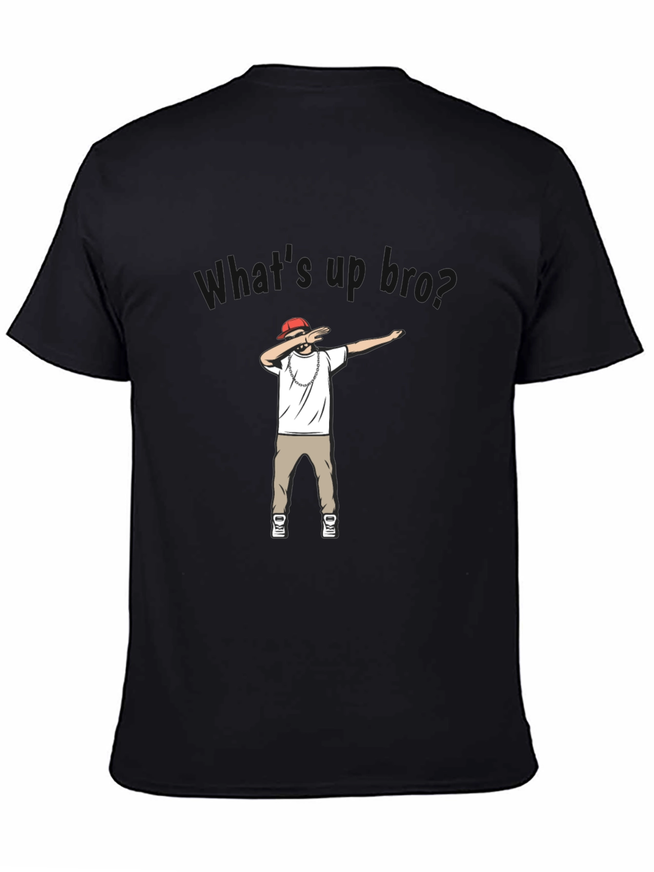 Black Dabbing Hip Hop Graphic Tee - Cool & Trendy! view 4