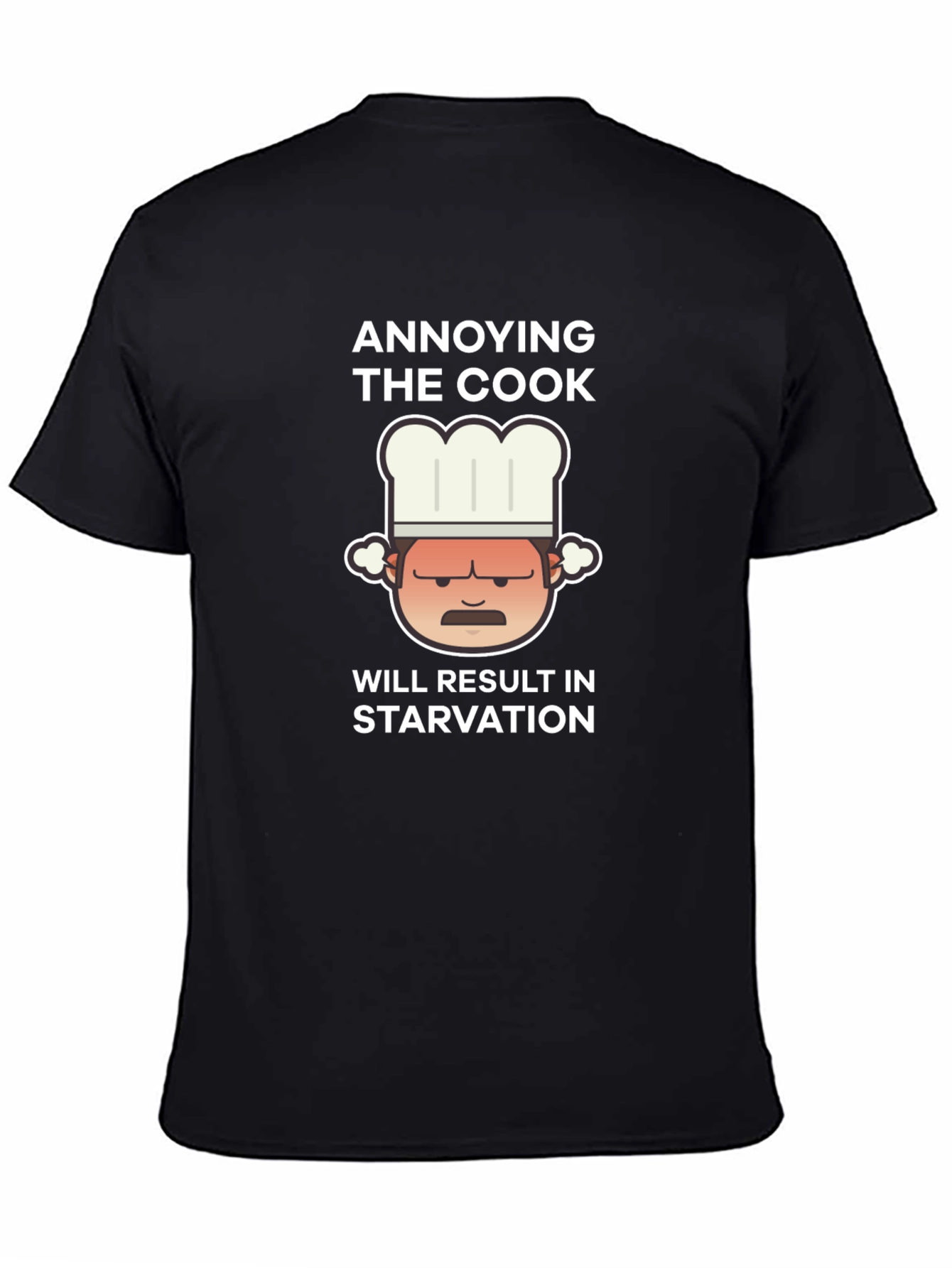 Black Annoying The Cook Graphic Tee - Funny Chef Shirt view 4